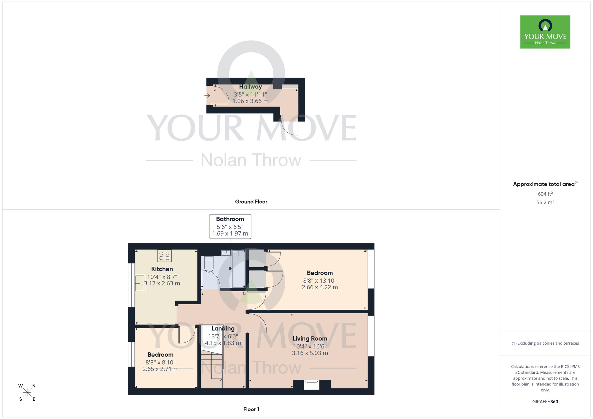 Floorplan of 2 bedroom Flat for sale, Fulford Drive, Northampton, Northamptonshire, NN2