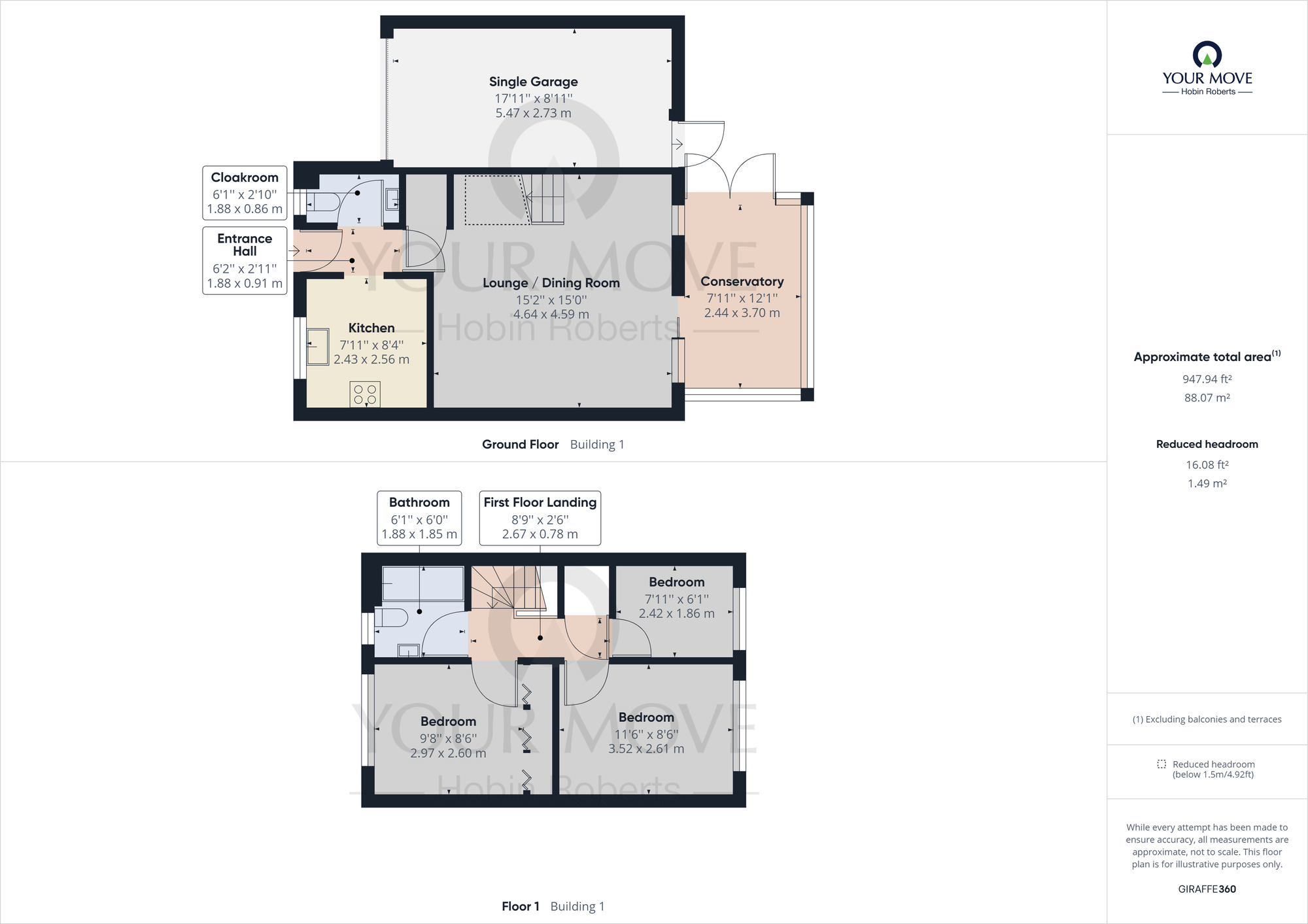 Floorplan of 3 bedroom Semi Detached House to rent, Millside Close, Northampton, Northamptonshire, NN2