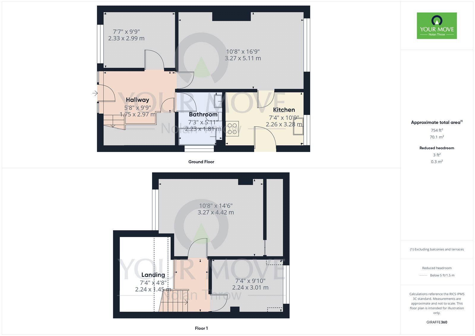 Floorplan of 3 bedroom Semi Detached House to rent, Ploughmans Walk, Northampton, NN2