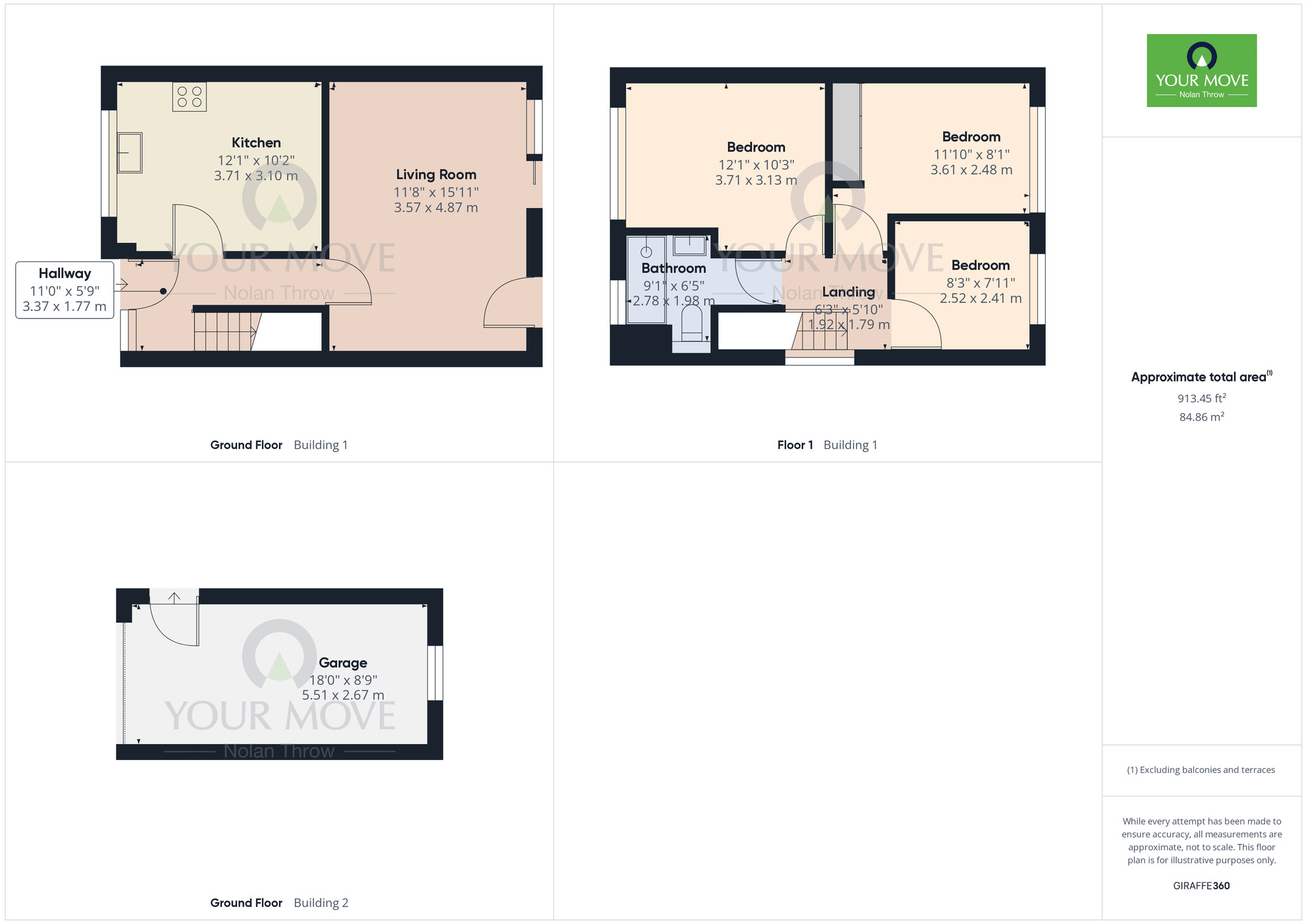Floorplan of 3 bedroom Semi Detached House for sale, Obelisk Rise, Northampton, Northamptonshire, NN2