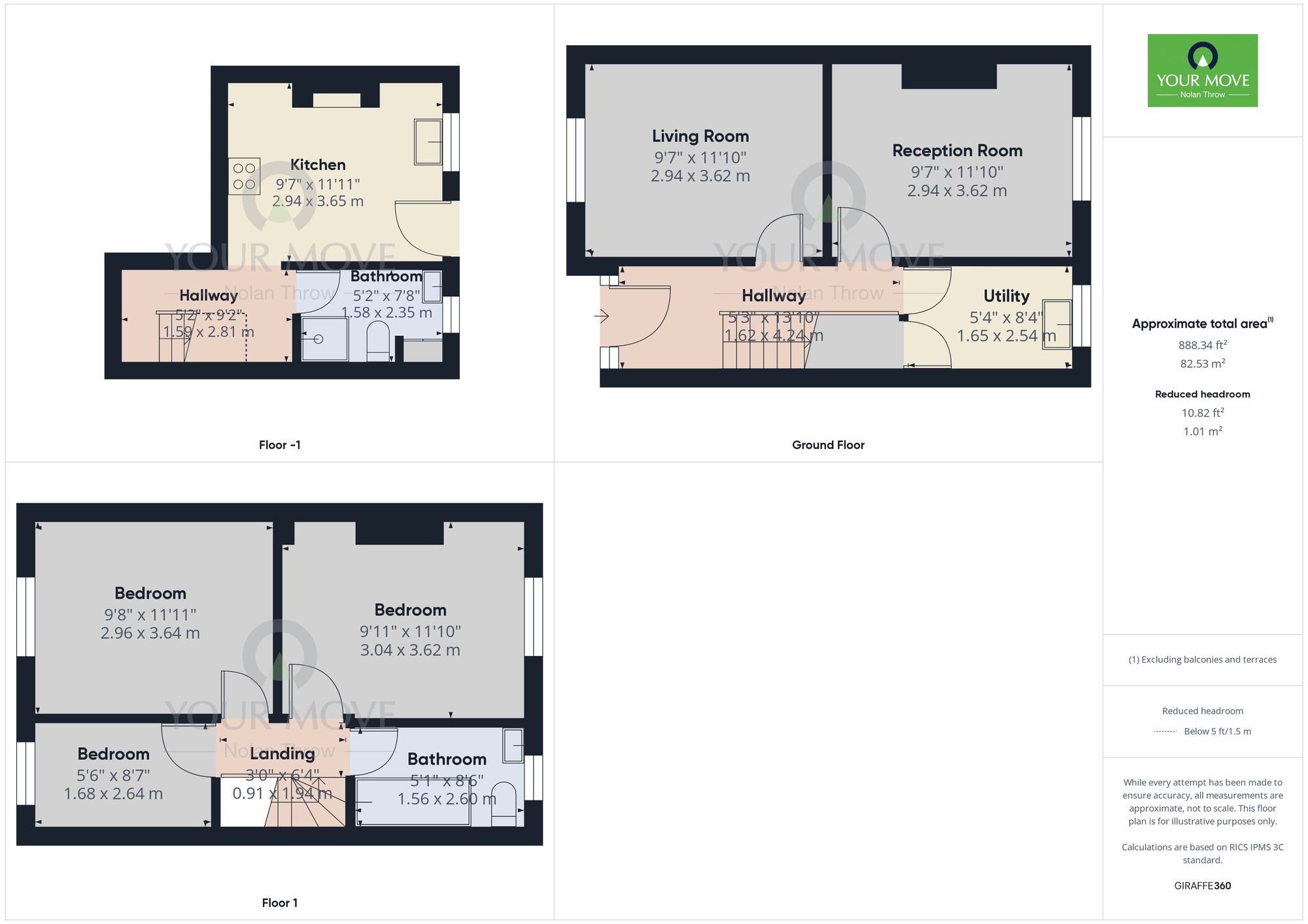 Floorplan of 3 bedroom Mid Terrace House to rent, Freehold Street, Northampton, NN2