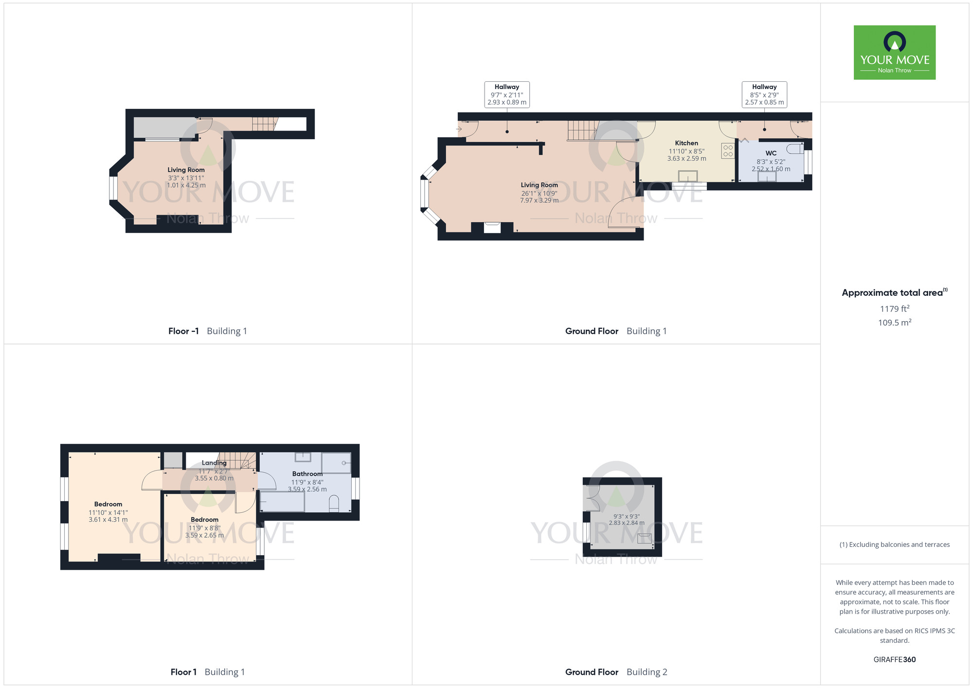Floorplan of 2 bedroom Mid Terrace House for sale, Cecil Road, Queens Park, Northampton, NN2