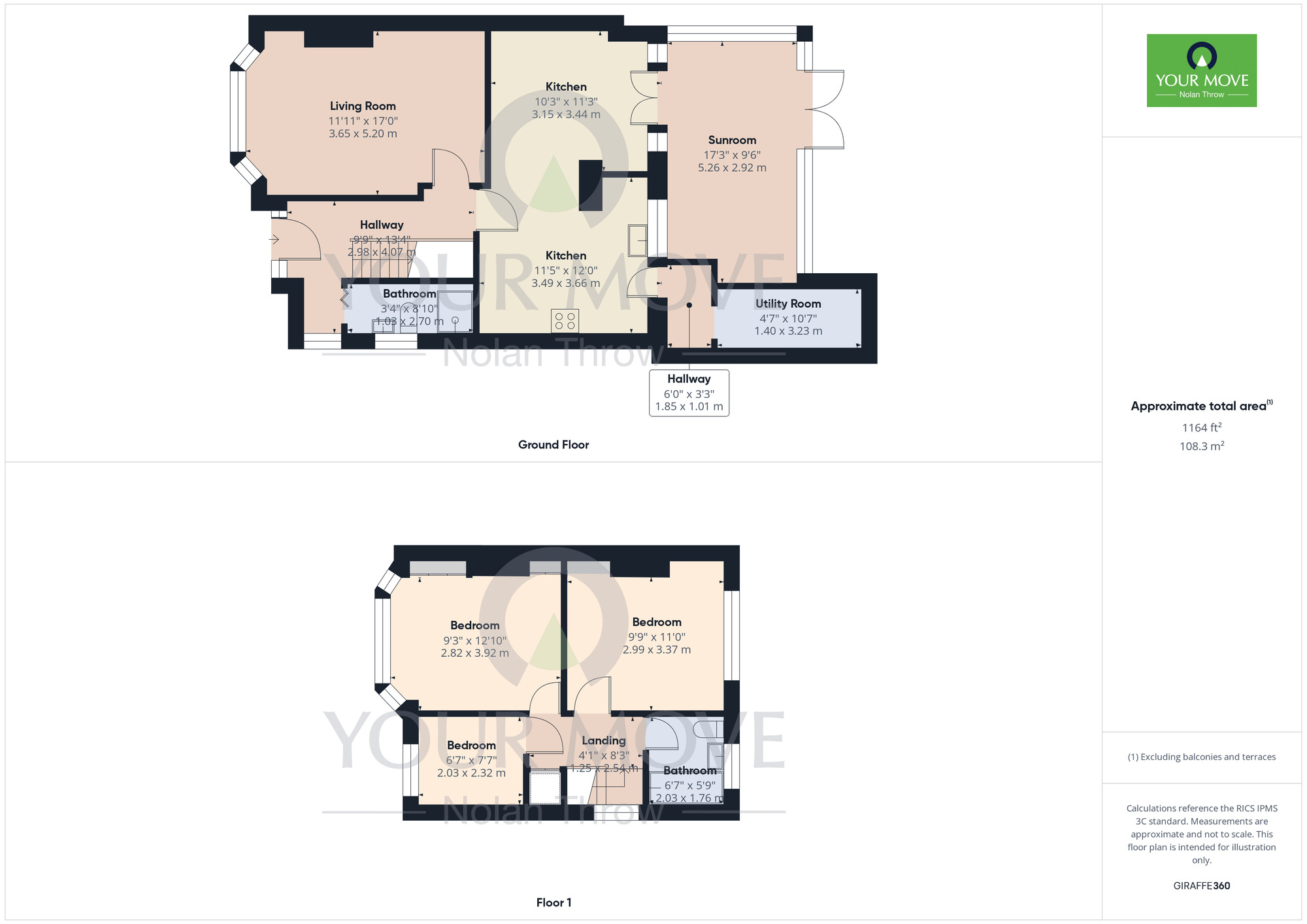 Floorplan of 3 bedroom Semi Detached House for sale, Kingsway, Kingsthorpe, Northampton, NN2