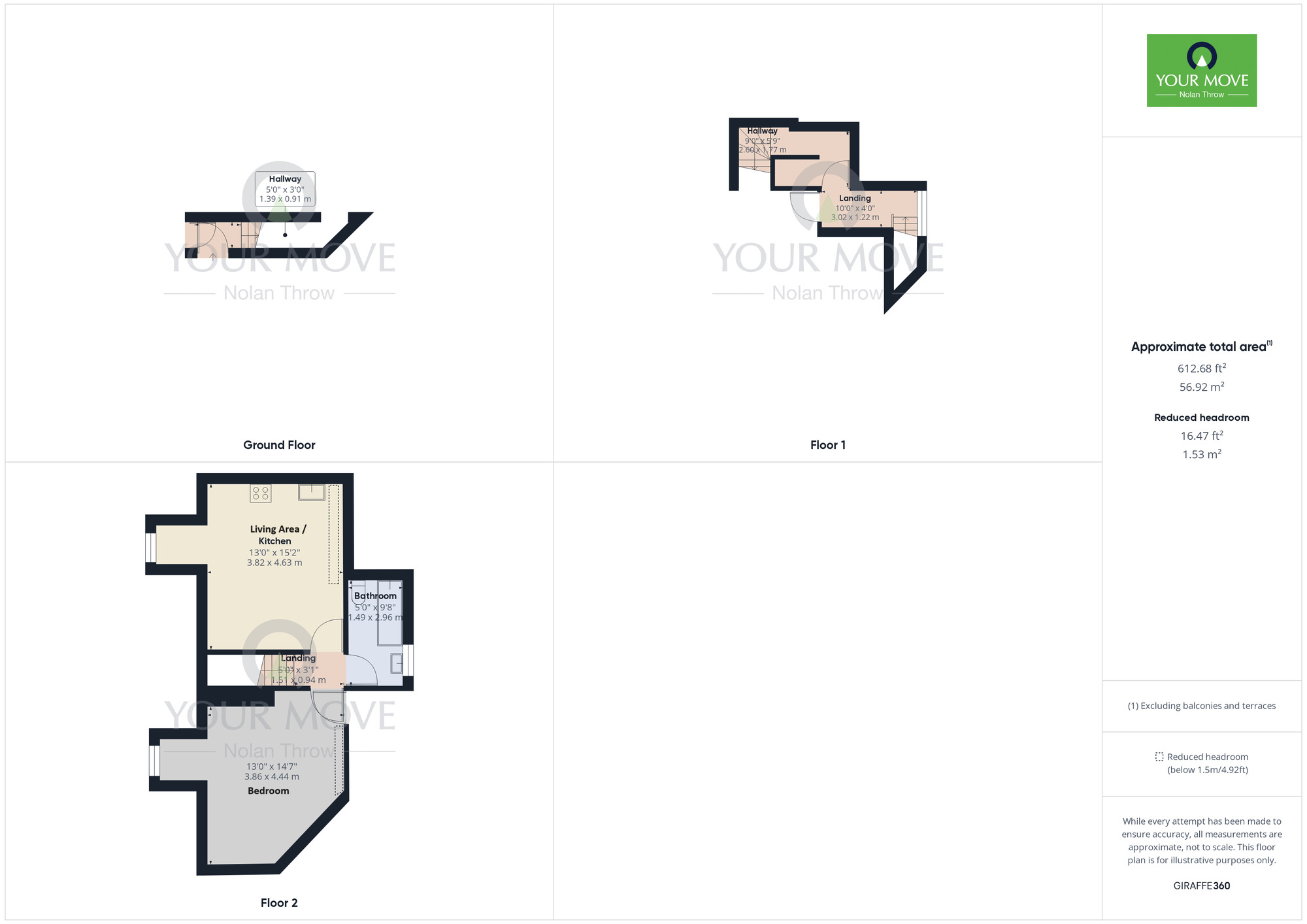 Floorplan of 1 bedroom  Flat to rent, Harborough Road, Northampton, Northamptonshire, NN2