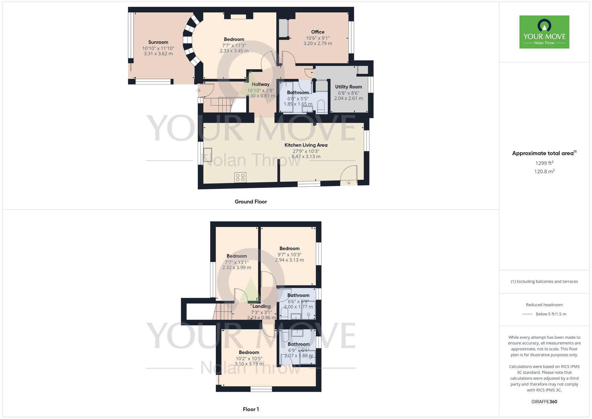 Floorplan of 4 bedroom Semi Detached House for sale, Greenhills Road, Northampton, Northamptonshire, NN2