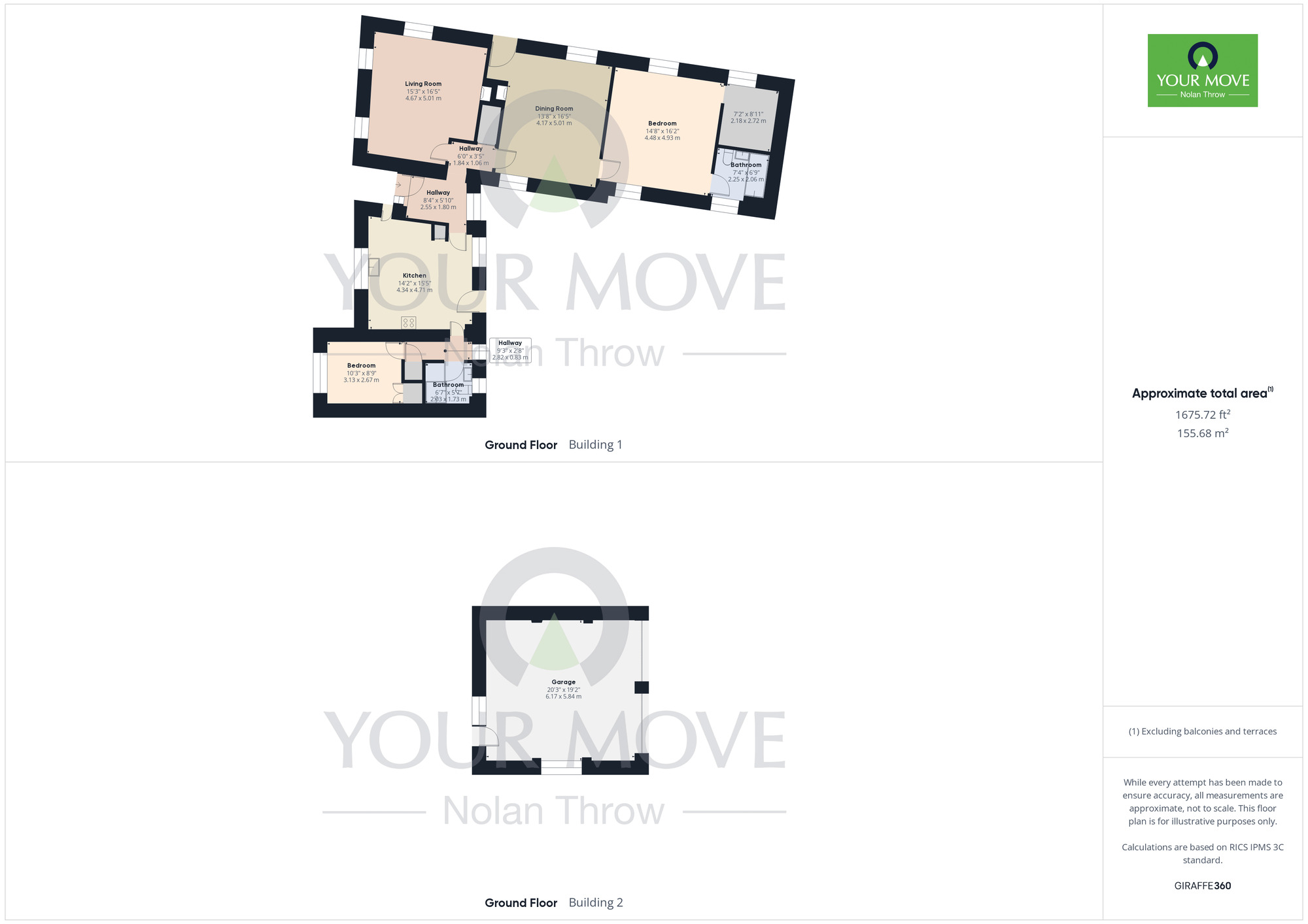 Floorplan of 2 bedroom Link Detached Bungalow for sale, Holcot Lane, Scaldwell, Northamptonshire, NN6
