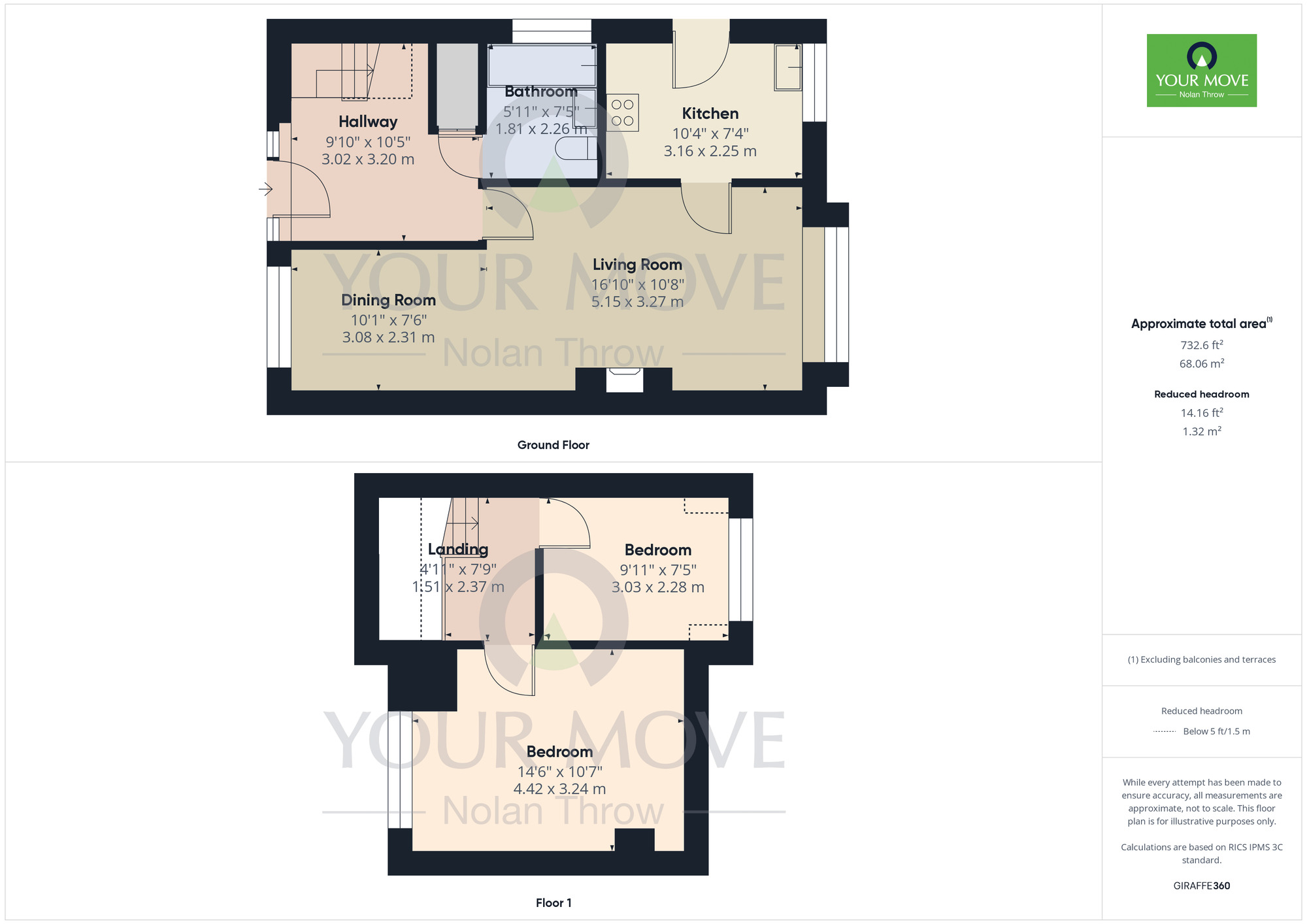 Floorplan of 2 bedroom Semi Detached House for sale, Pheasant Way, Kingsthorpe, Northamptonshire, NN2