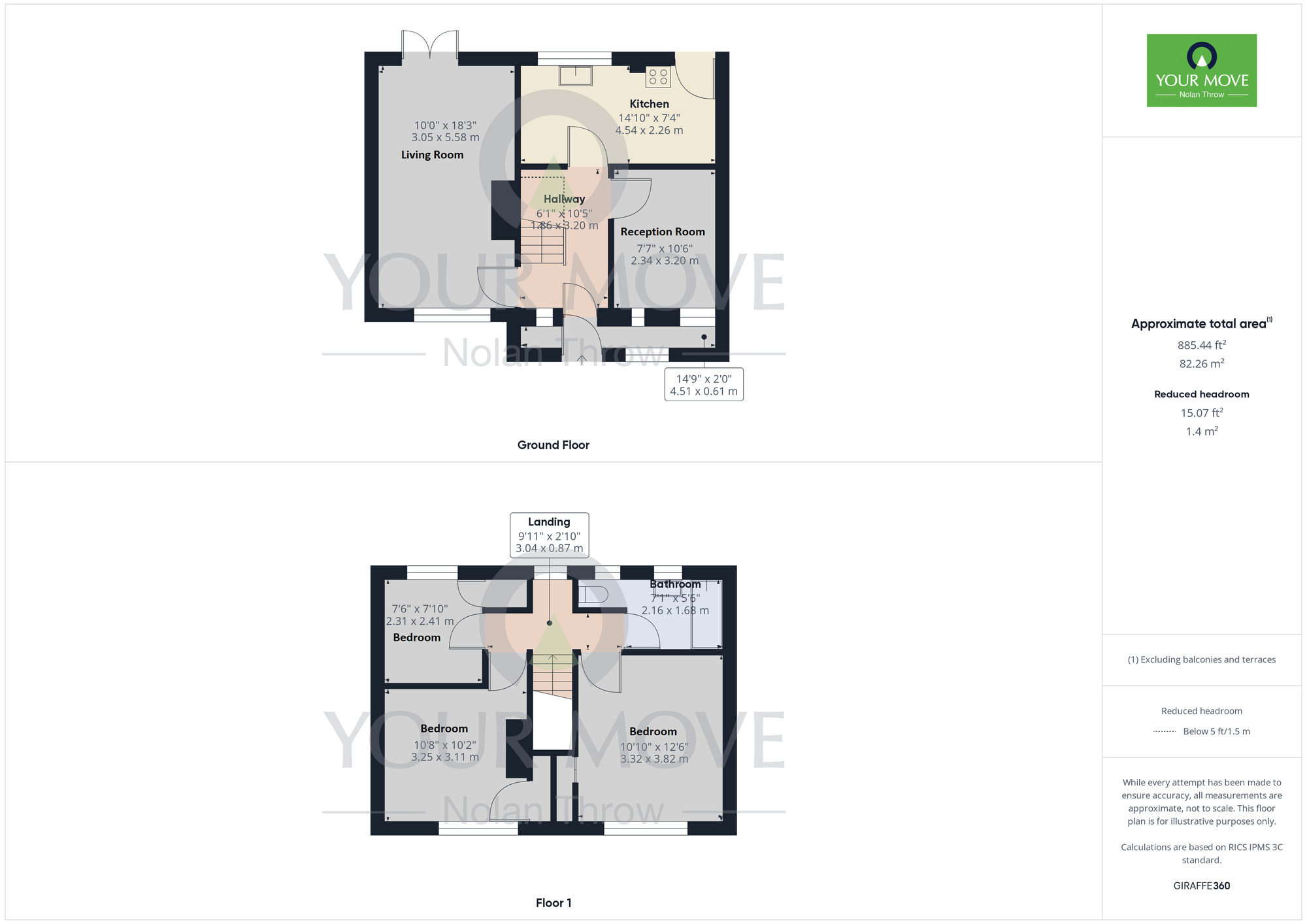 Floorplan of 3 bedroom Mid Terrace House to rent, Aynho Crescent, Northampton, Northamptonshire, NN2