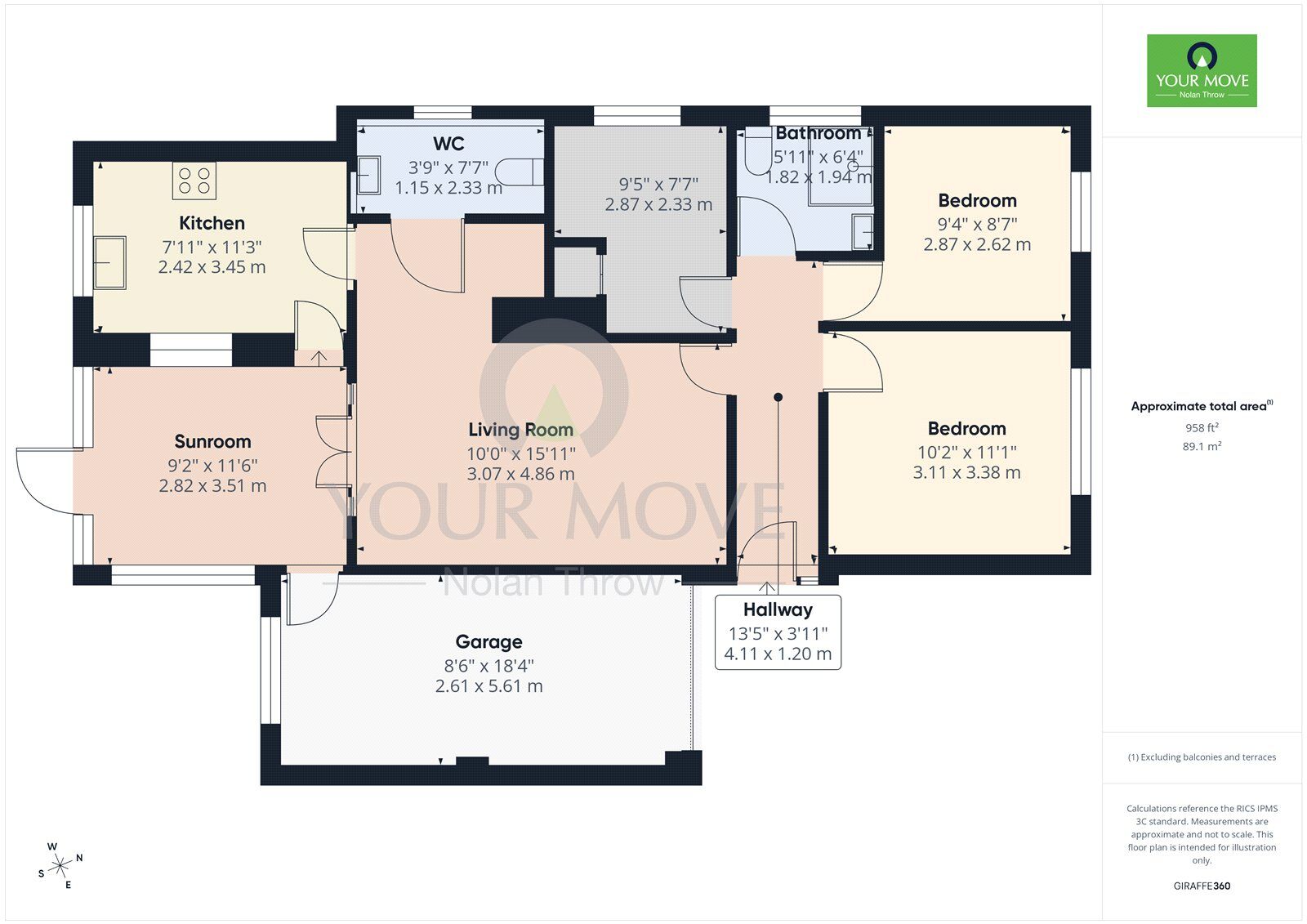 Floorplan of 3 bedroom Detached Bungalow for sale, Brackenhill Close, Northampton, NN2