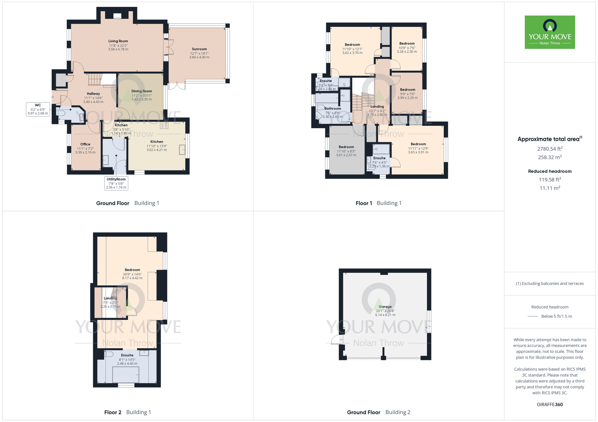 Floorplan of 6 bedroom Detached House for sale, The Paddocks, Stanion, Northamptonshire, NN14