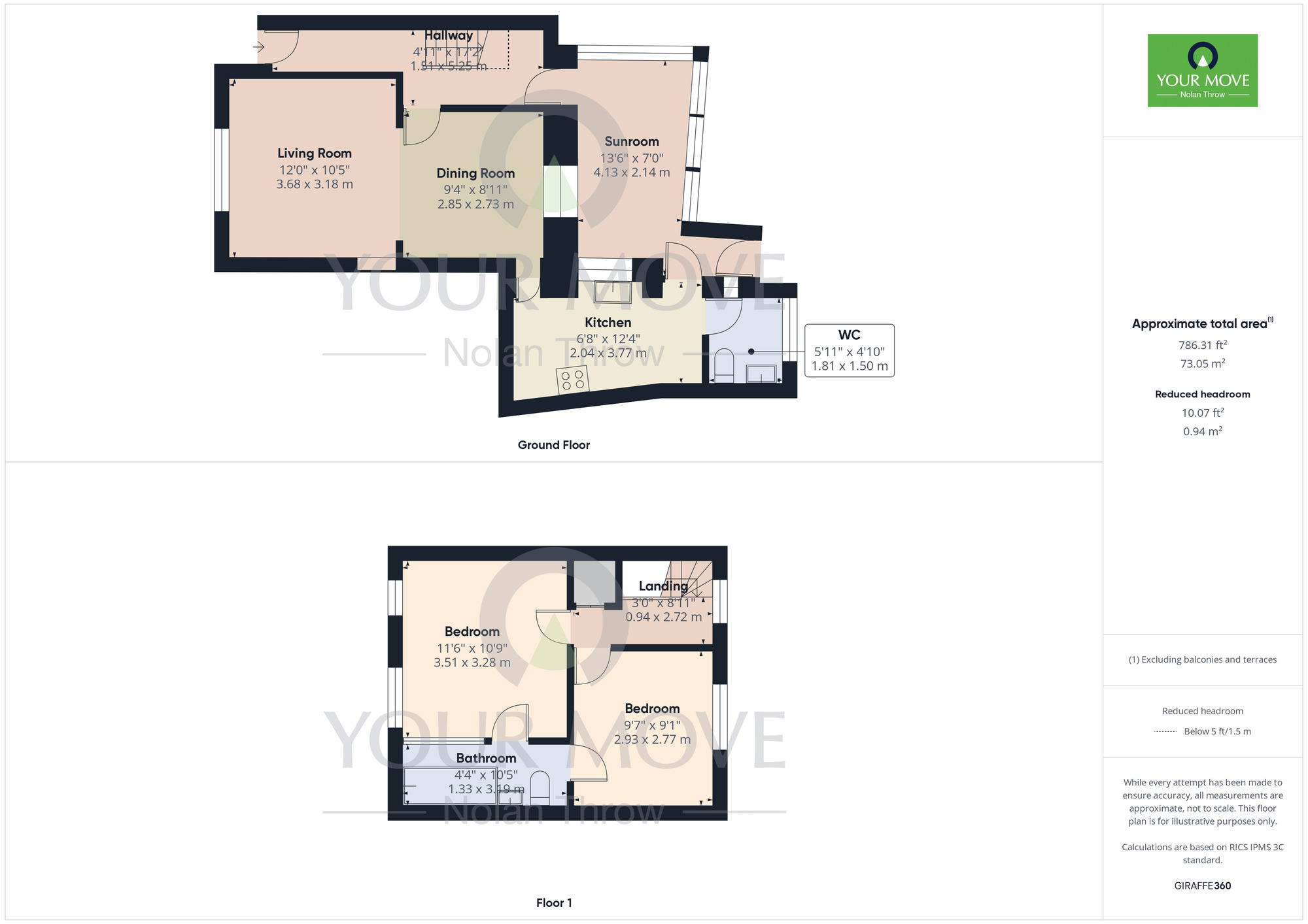 Floorplan of 2 bedroom Mid Terrace Property for sale, Green End, Kingsthorpe Village, Northamptonshire, NN2