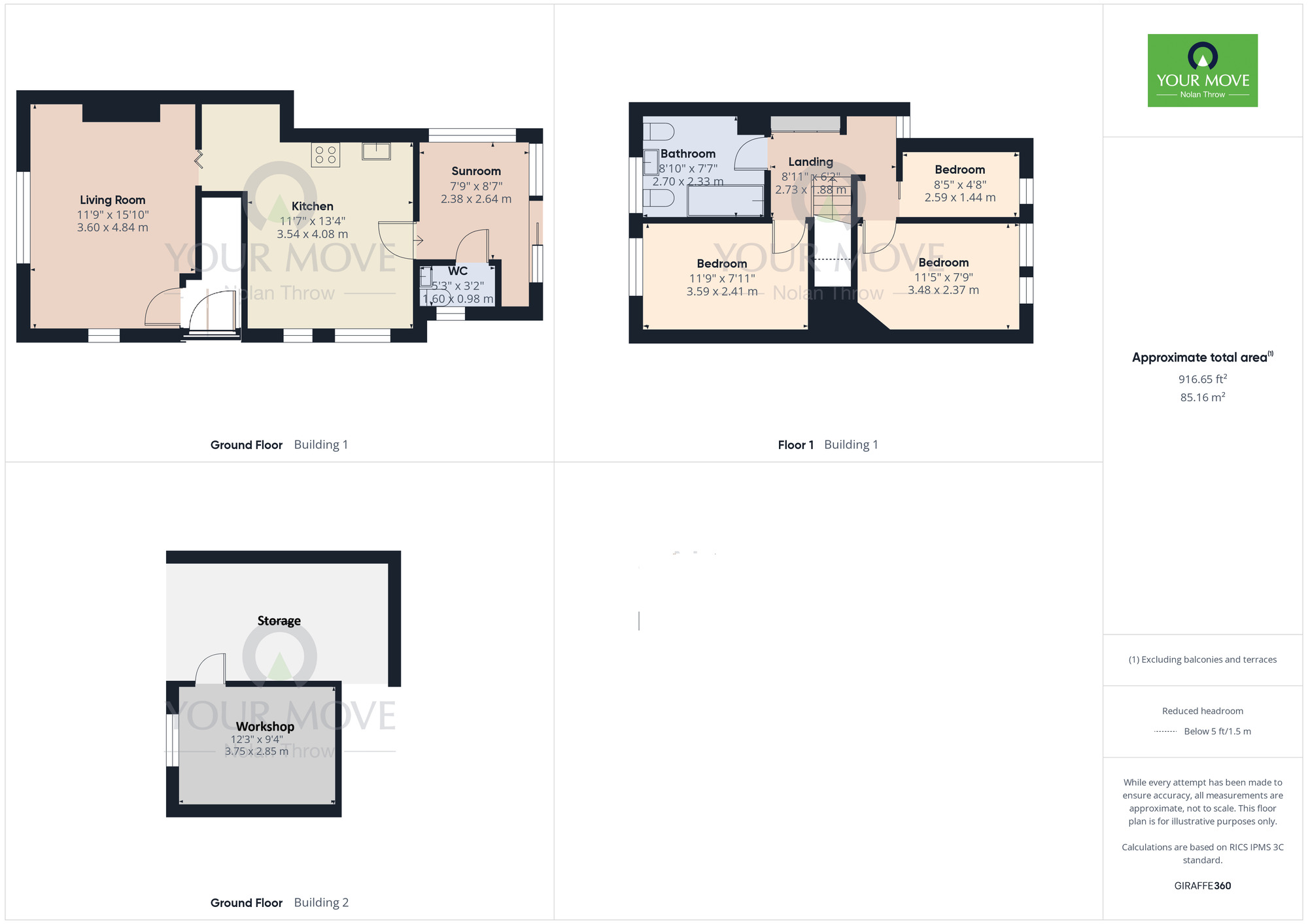 Floorplan of 3 bedroom End Terrace House for sale, Kingsland Avenue, Kingsthorpe, Northamptonshire, NN2