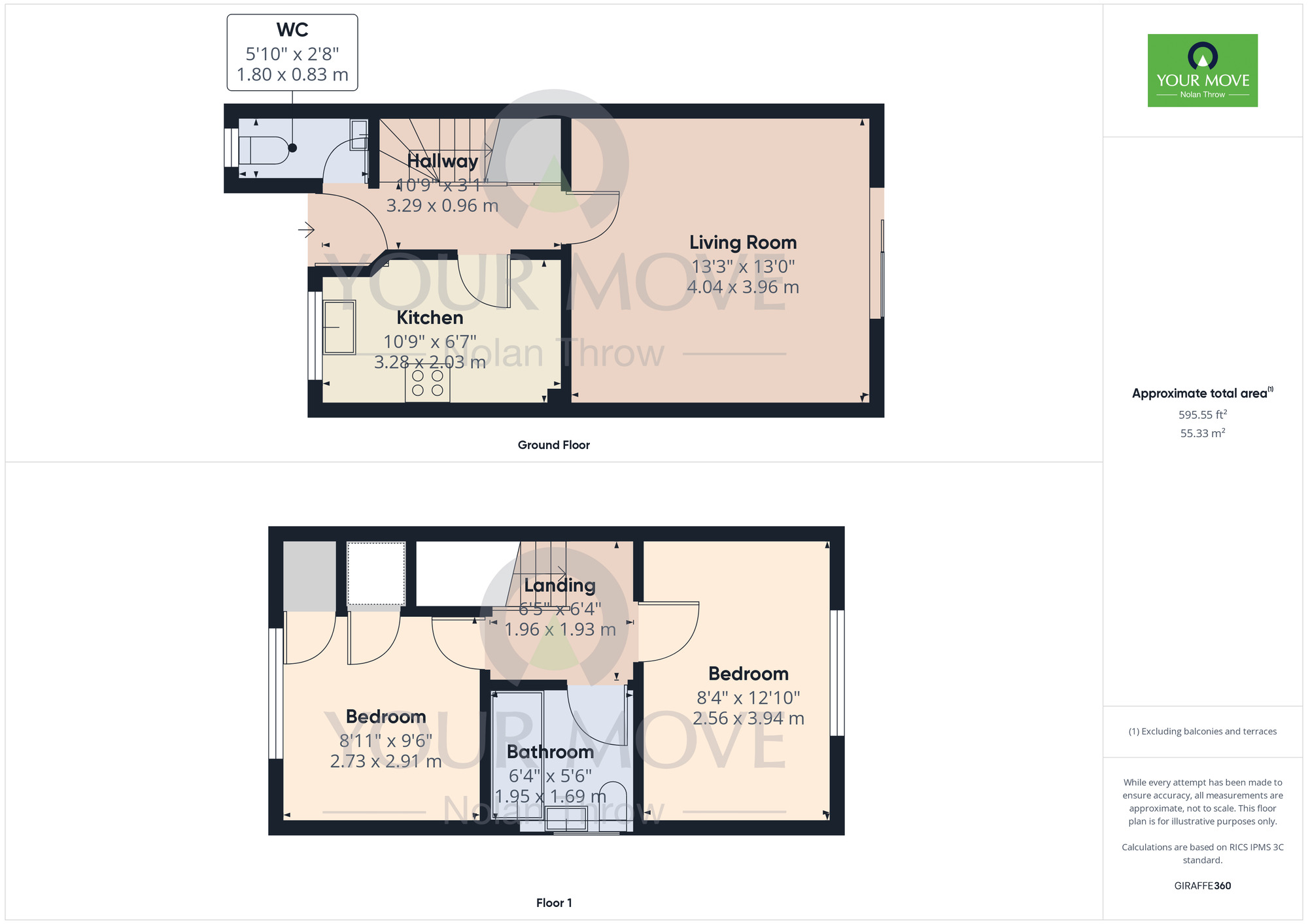 Floorplan of 2 bedroom Semi Detached House for sale, Wallbeck Close, Kingsthorpe, Northampton, Northamptonshire, NN2
