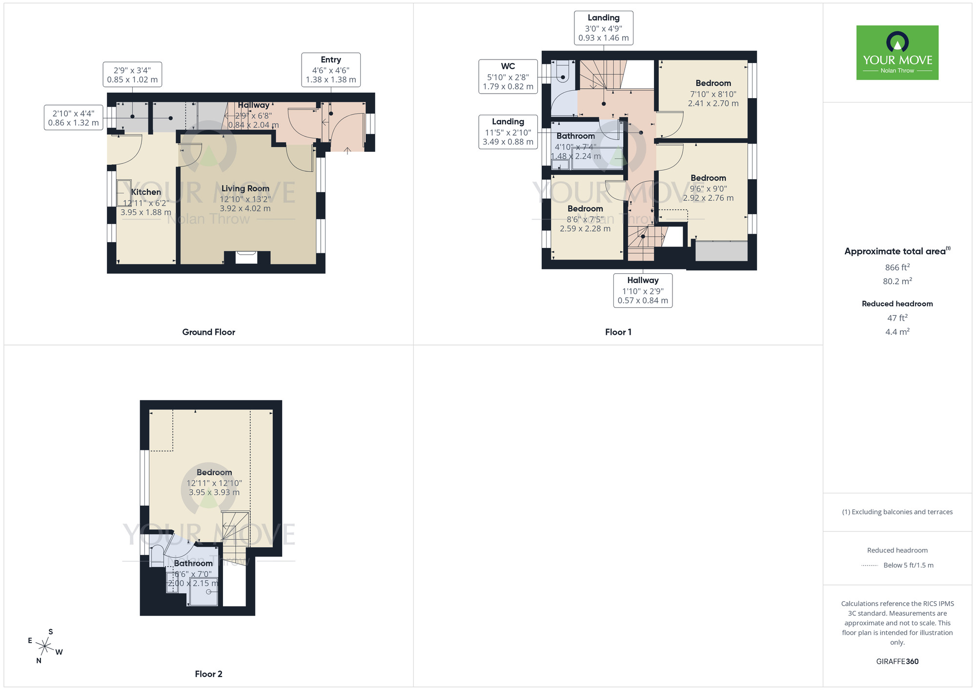 Floorplan of 4 bedroom Mid Terrace House for sale, Cambria Crescent, Northampton, Northamptonshire, NN3