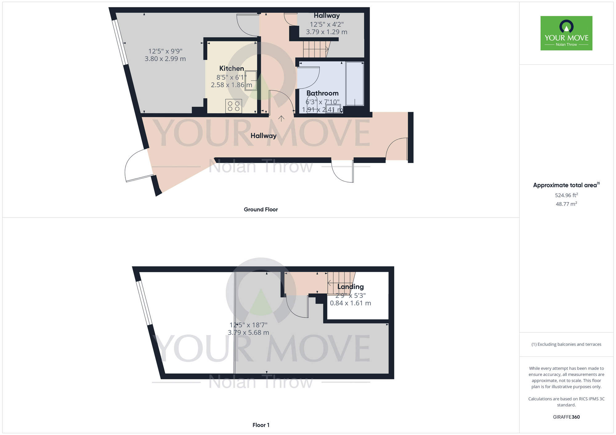Floorplan of 1 bedroom  Flat for sale, Freehold Street, Kingsthorpe, Northamptonshire, NN2