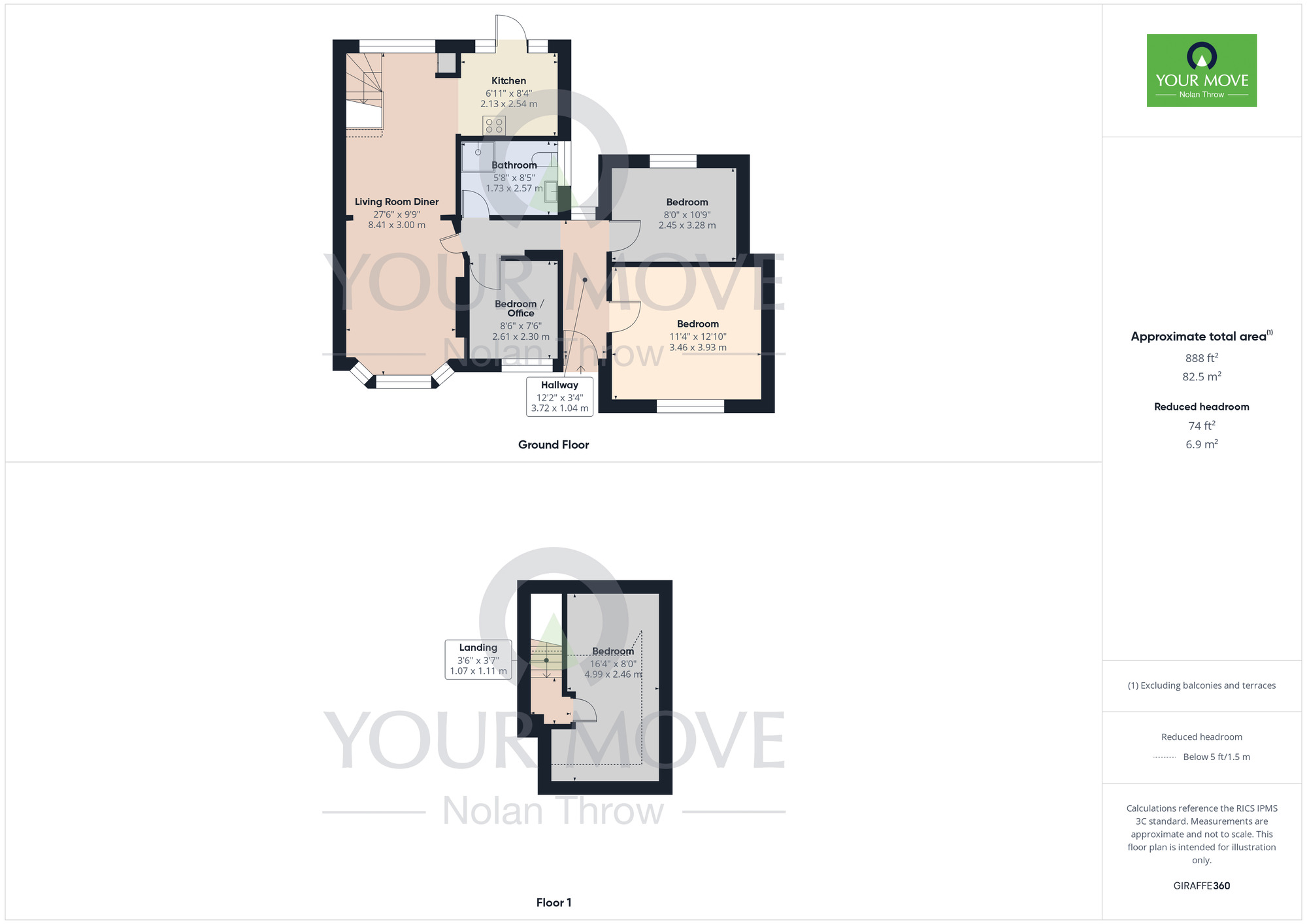 Floorplan of 4 bedroom Semi Detached House for sale, Birch Barn Way, Kingsthorpe, Northamptonshire, NN2
