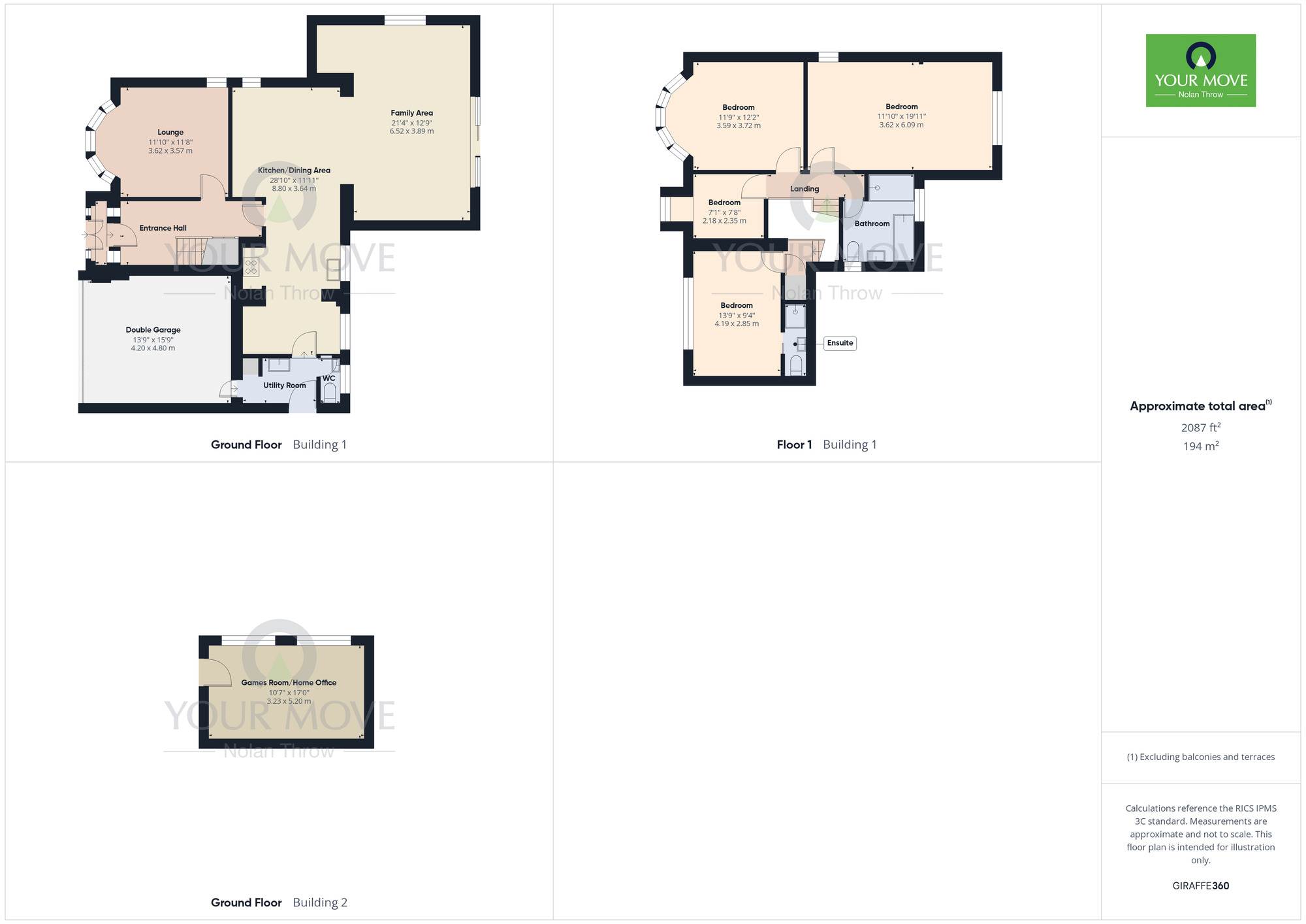 Floorplan of 4 bedroom Detached House for sale, Stratford Road, Roade, Northamptonshire, NN7