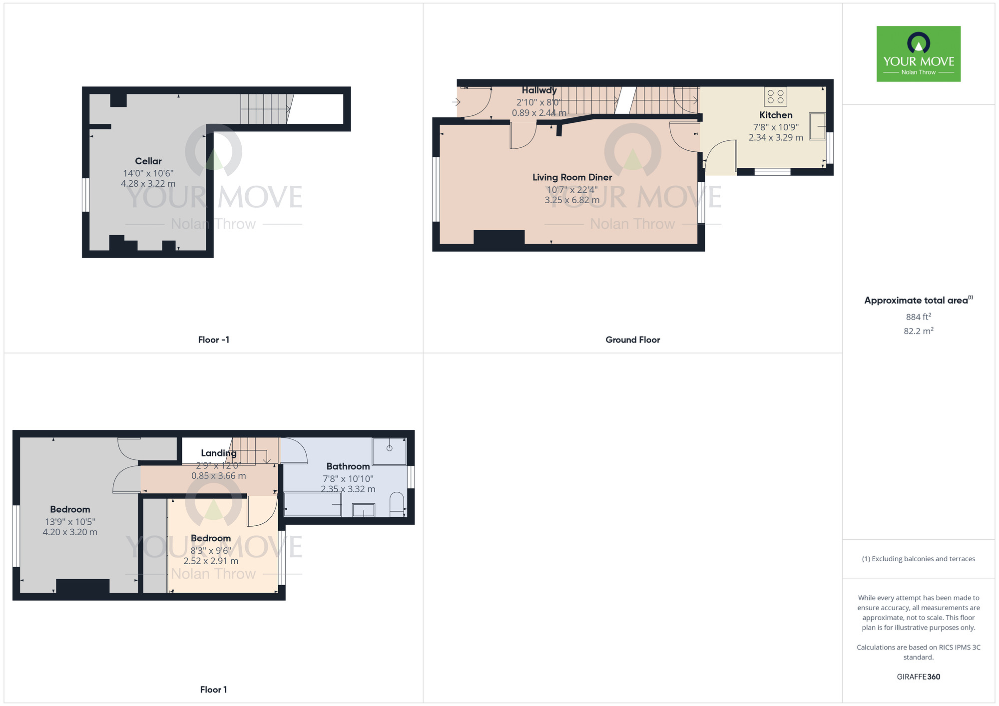 Floorplan of 2 bedroom Mid Terrace House for sale, Stanhope Road, Kingsthorpe Hollow,, Northamptonshire, NN2