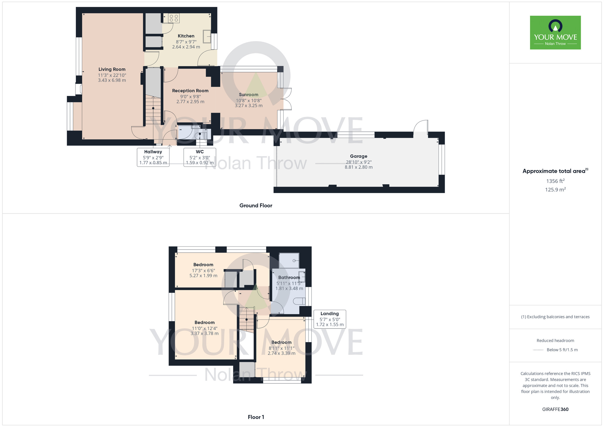 Floorplan of 3 bedroom Detached House for sale, Upton Close, Kingsthorpe, Northamptonshire, NN2