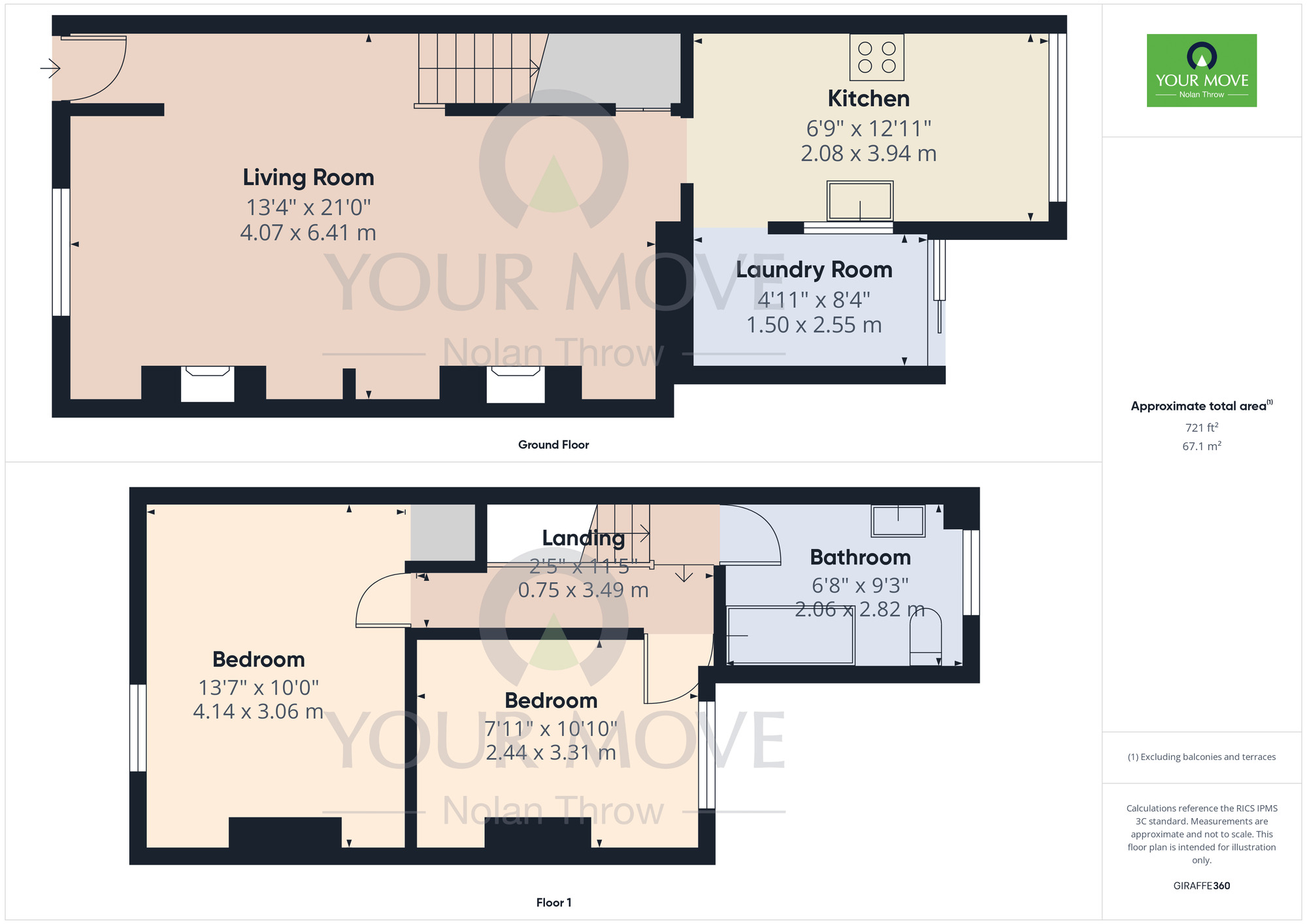 Floorplan of 2 bedroom Mid Terrace House for sale, Newington Road, Northampton, Northamptonshire, NN2