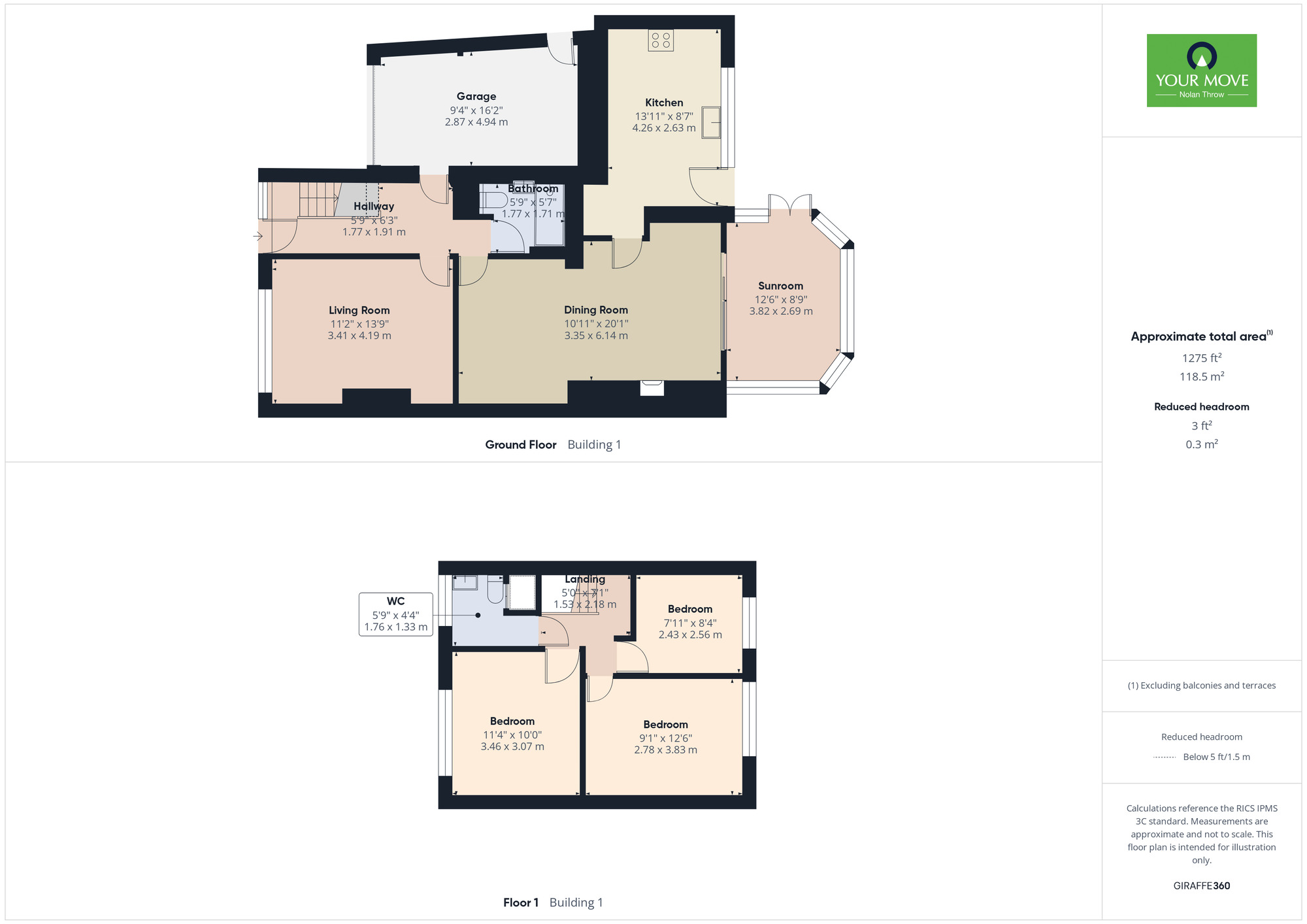 Floorplan of 3 bedroom Semi Detached House for sale, Barnfield Close, Kingsthorpe, Northampton, Northamptonshire, NN2