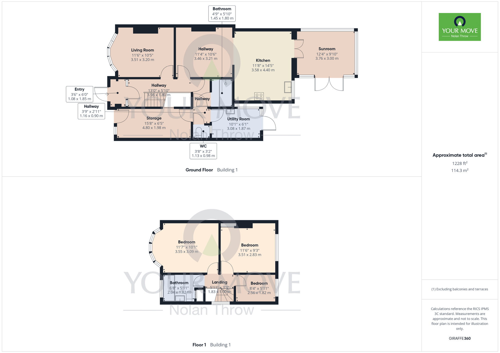 Floorplan of 3 bedroom Semi Detached House for sale, Sandiland Road, Northampton, NN3
