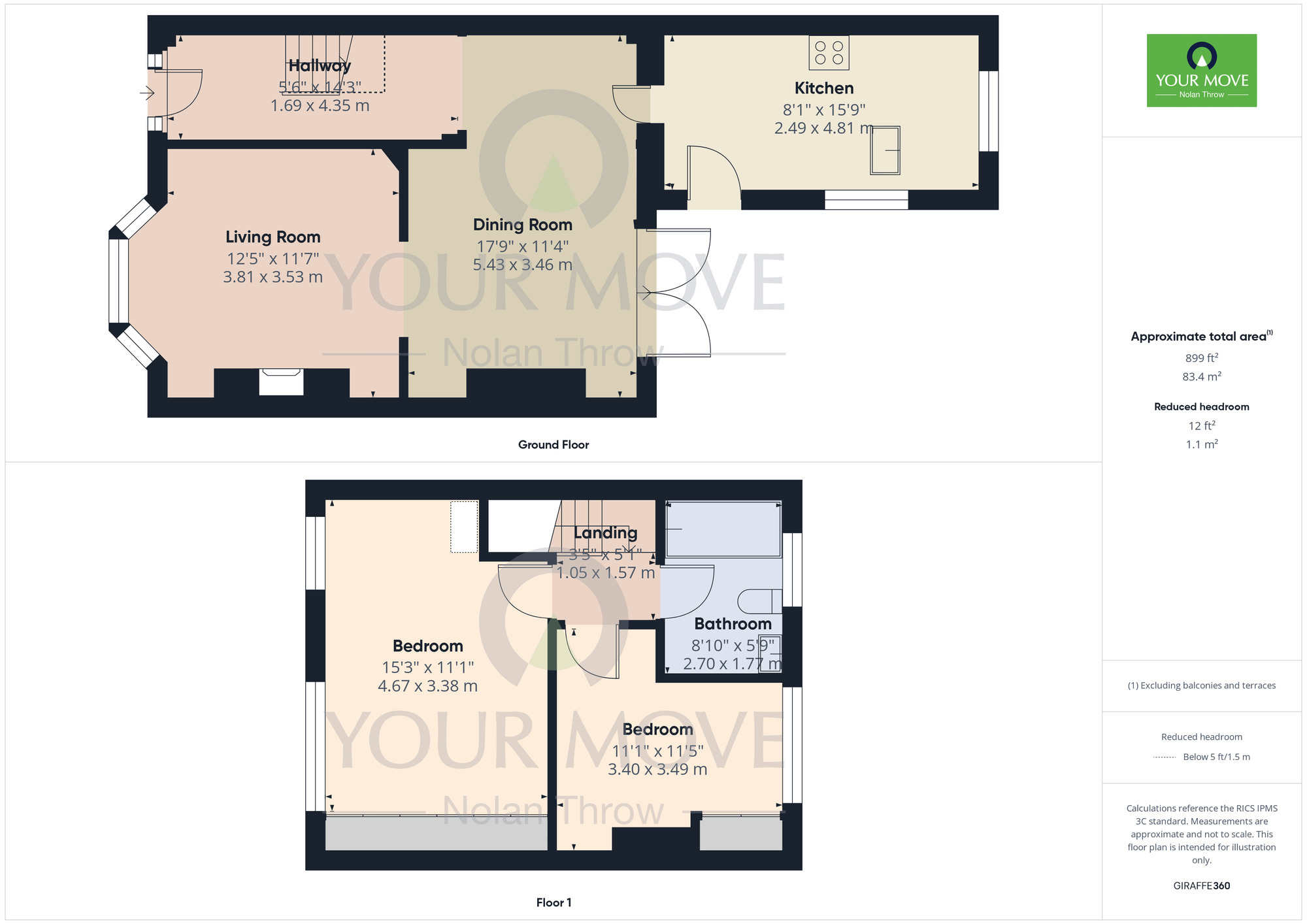 Floorplan of 2 bedroom Mid Terrace House for sale, Freehold Street, Kingsthorpe Hollow, Northampton, Northamptonshire, NN2