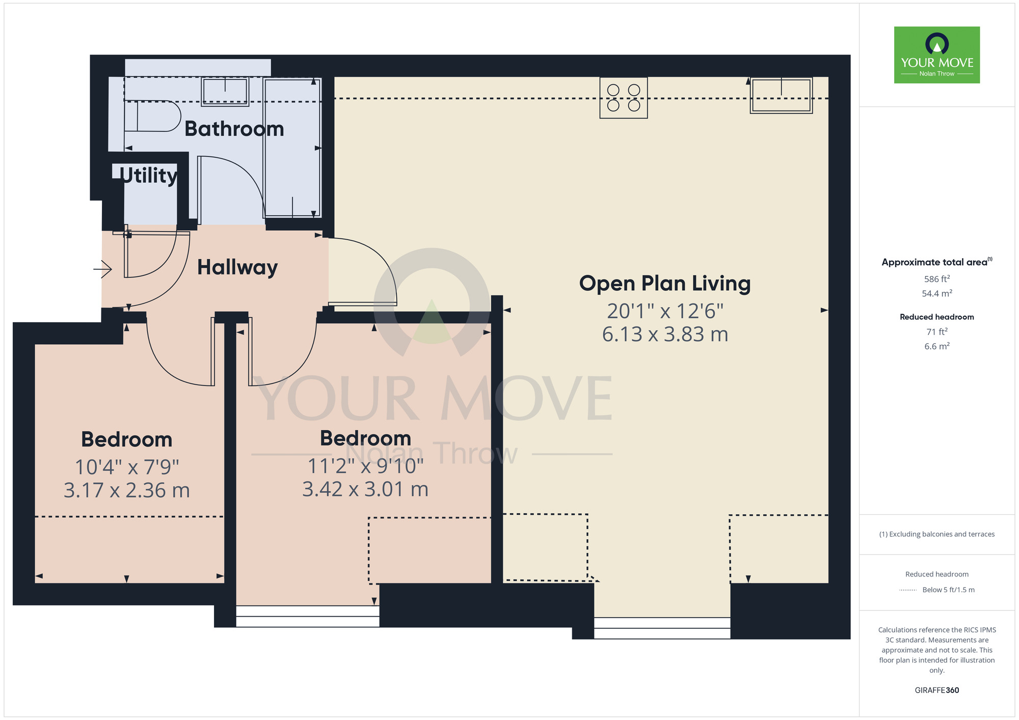 Floorplan of 2 bedroom  Flat for sale, St. Andrews Road, Semilong, Northampton, NN2