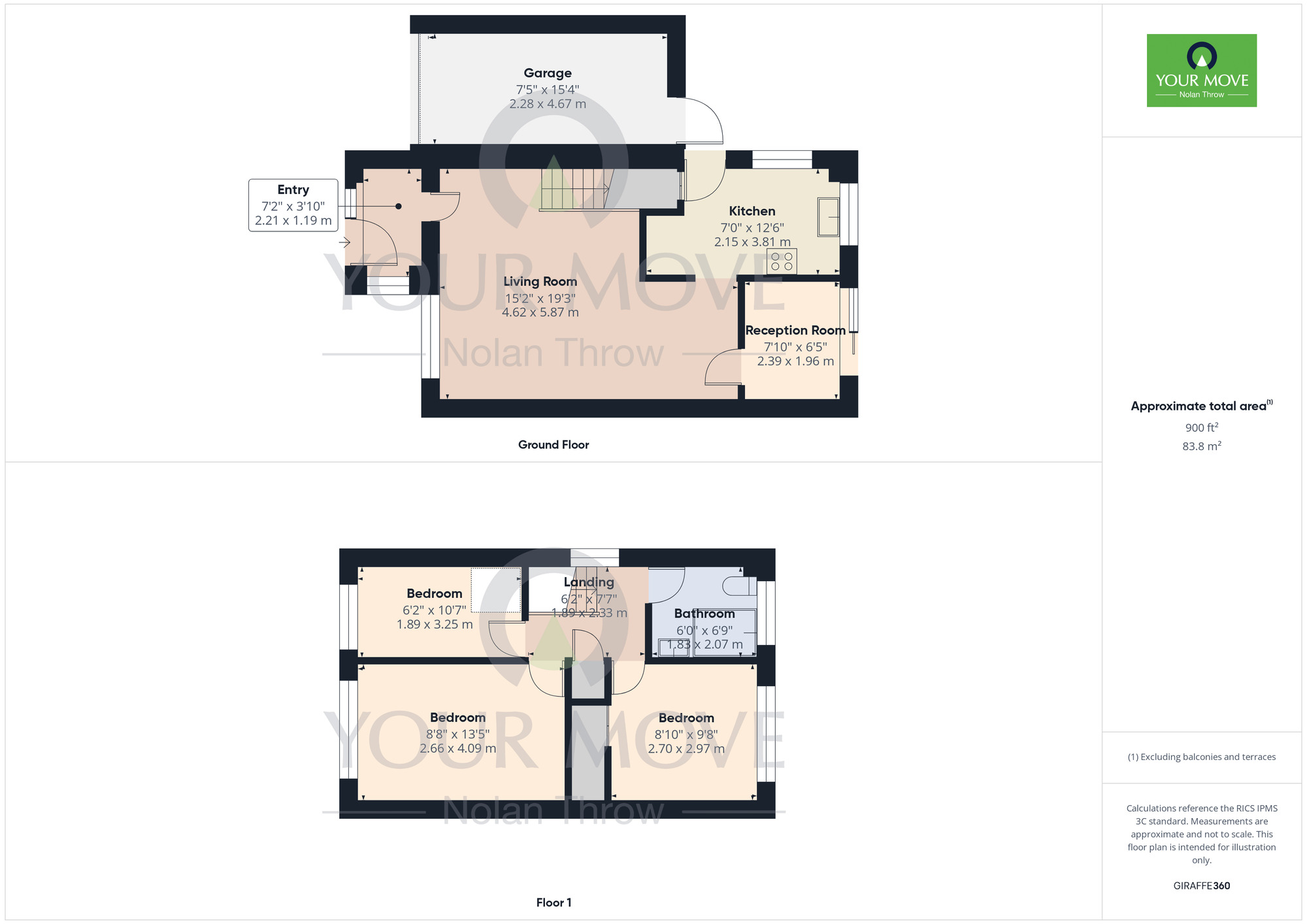 Floorplan of 3 bedroom Link Detached House for sale, St. Johns Avenue, Kingsthorpe, Northampton, Northamptonshire, NN2
