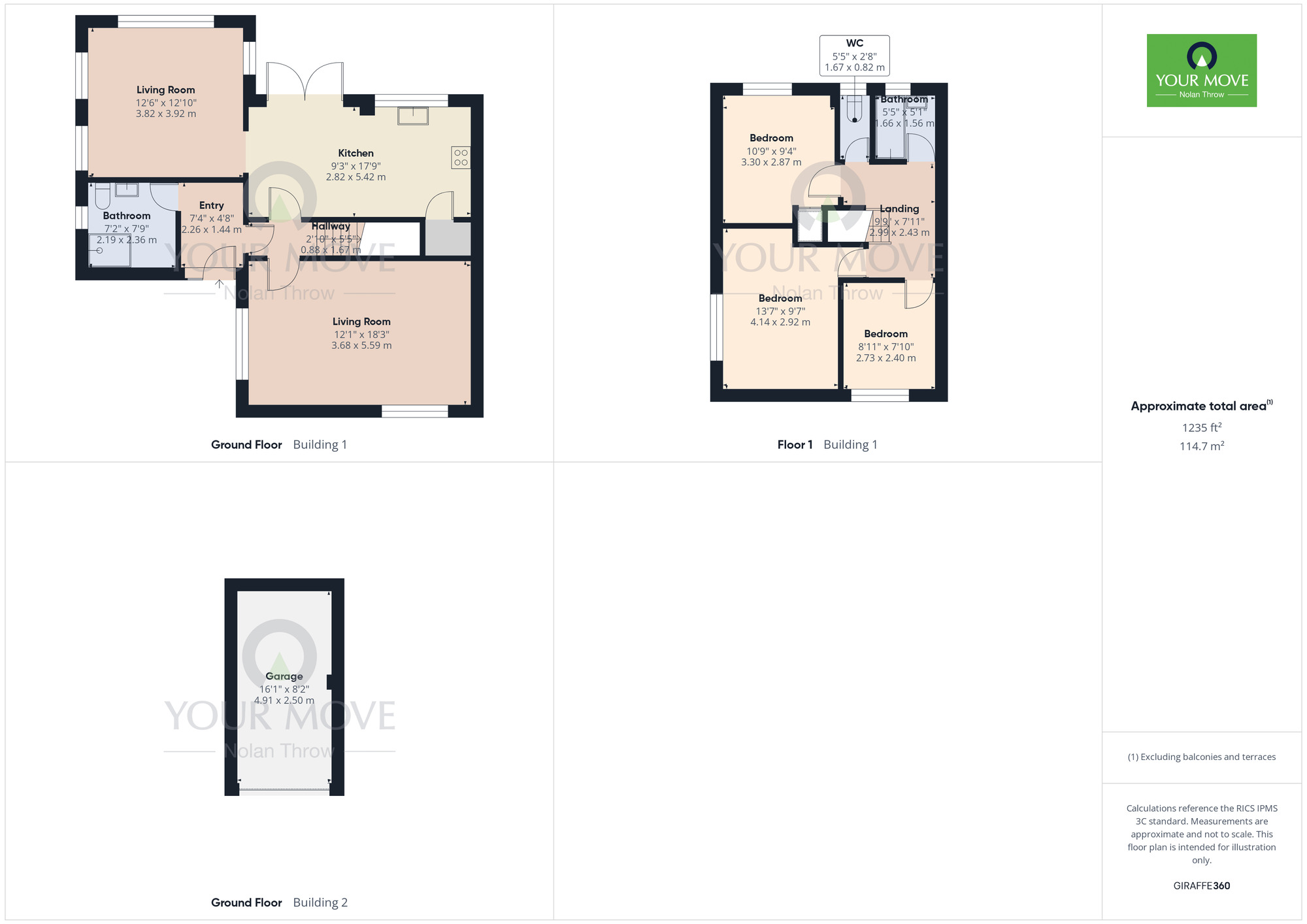 Floorplan of 3 bedroom Detached House for sale, Barnstaple Close, Abington Vale, Northampton, Northamptonshire, NN3