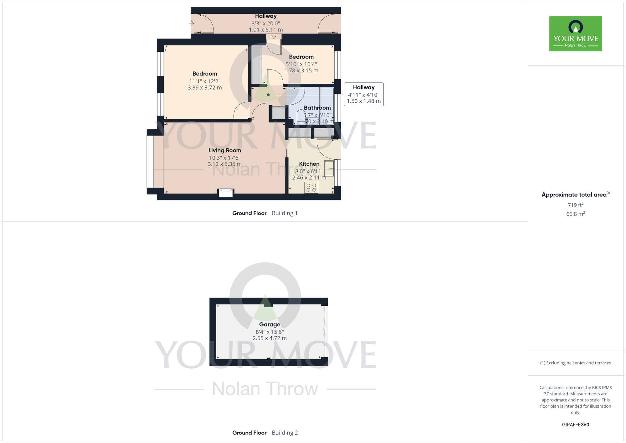 Floorplan of 2 bedroom Semi Detached Bungalow for sale, Acre Lane, Kingsthorpe, Northampton, Northamptonshire, NN2