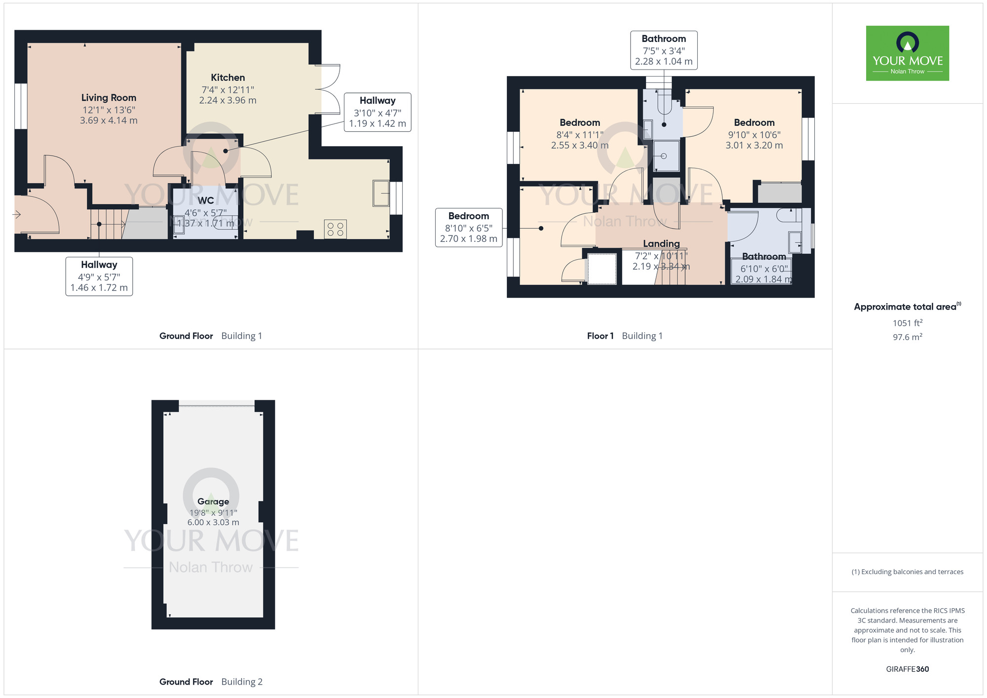 Floorplan of 3 bedroom Semi Detached House for sale, Cherry Orchard Place, Northampton, NN3