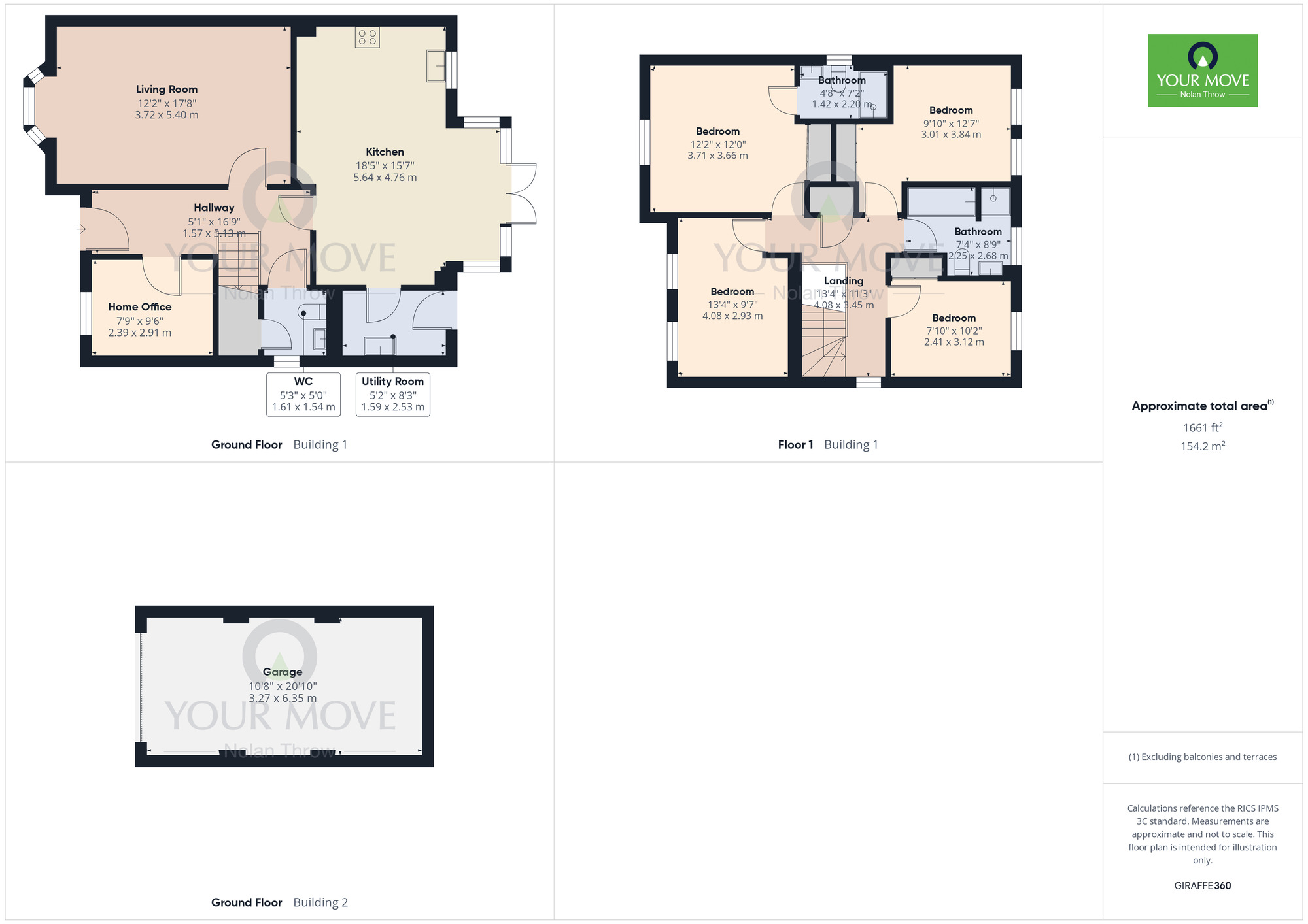 Floorplan of 4 bedroom Detached House for sale, Abbeyfield Close, Overstone Gate, Northamptonshire, NN6