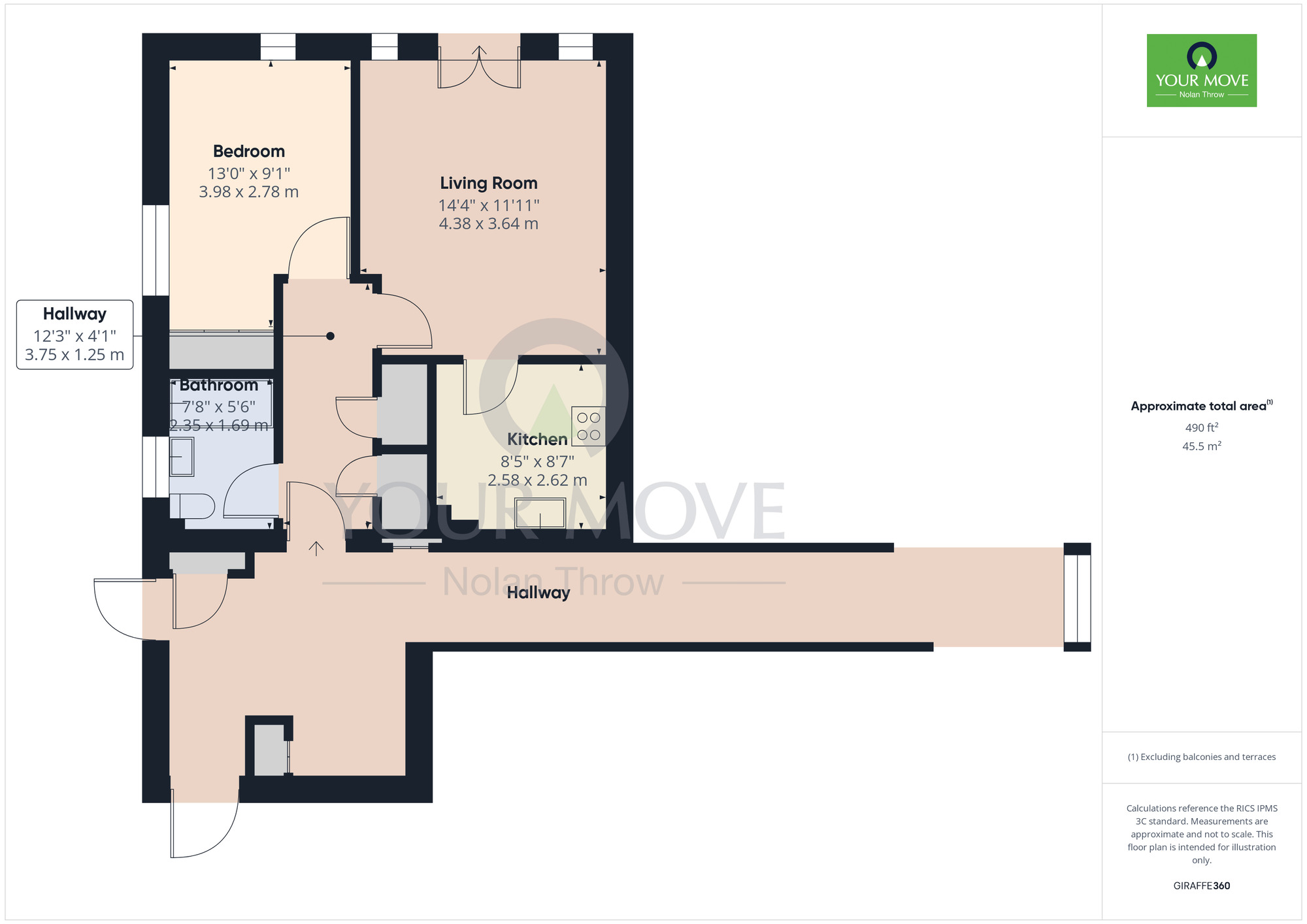 Floorplan of 1 bedroom  Flat for sale, Welford Road, Kingsthorpe, Northamptonshire, NN2