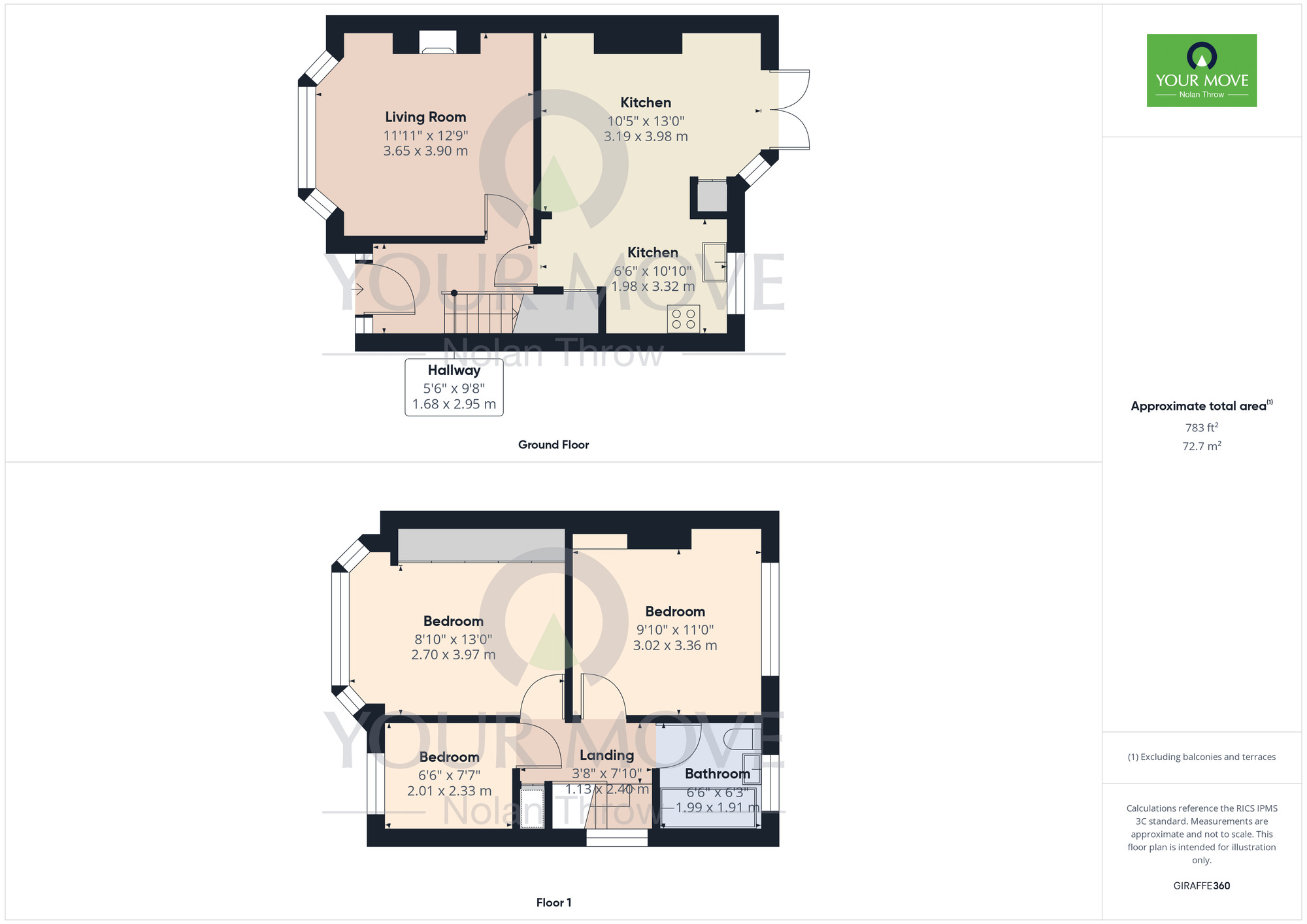 Floorplan of 3 bedroom Semi Detached House for sale, Kingsway, Kingsthorpe, Northamptonshire, NN2