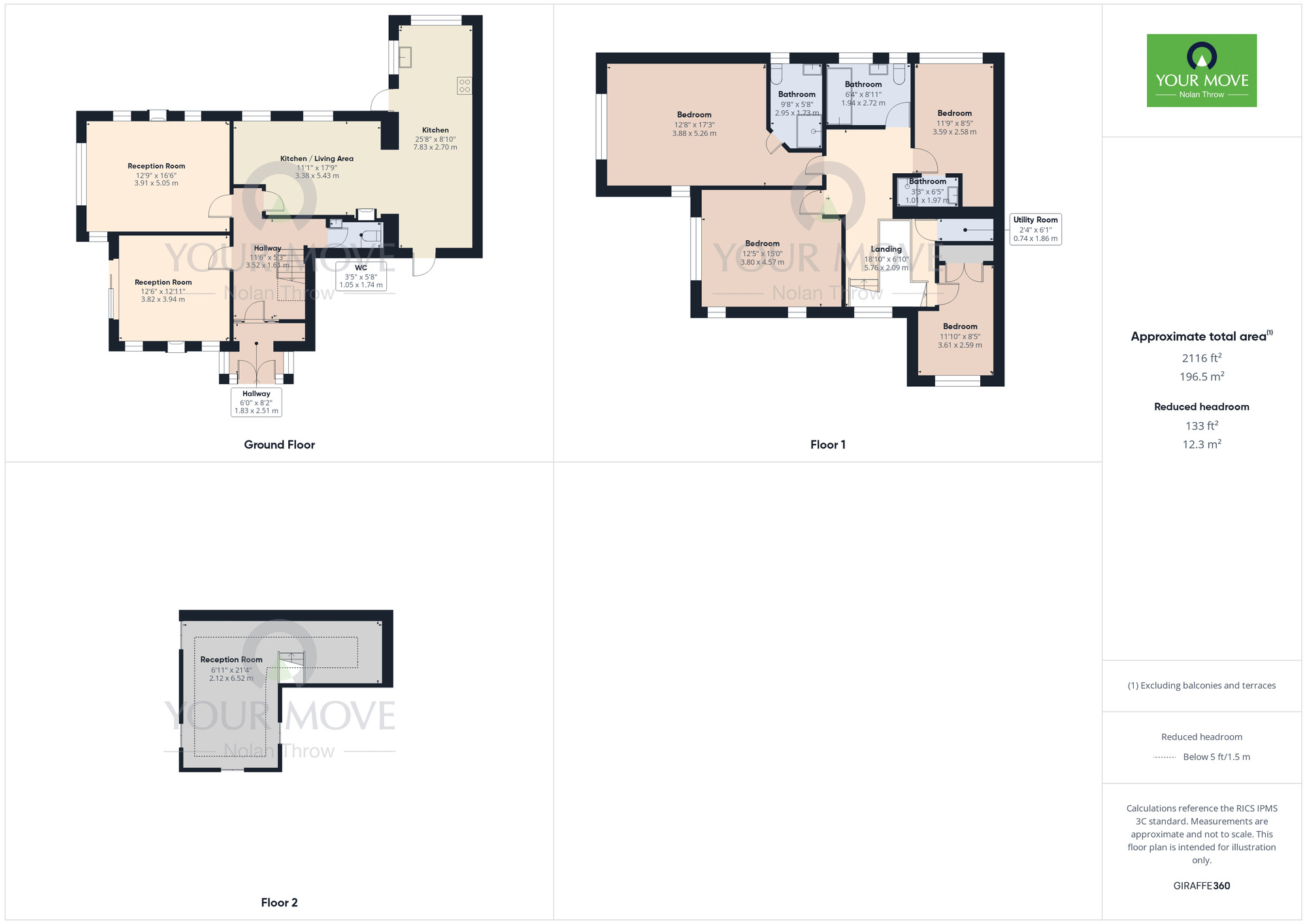 Floorplan of 4 bedroom Detached House to rent, Kettering Road, Spinney Hill, Northampton, Northamptonshire, NN3