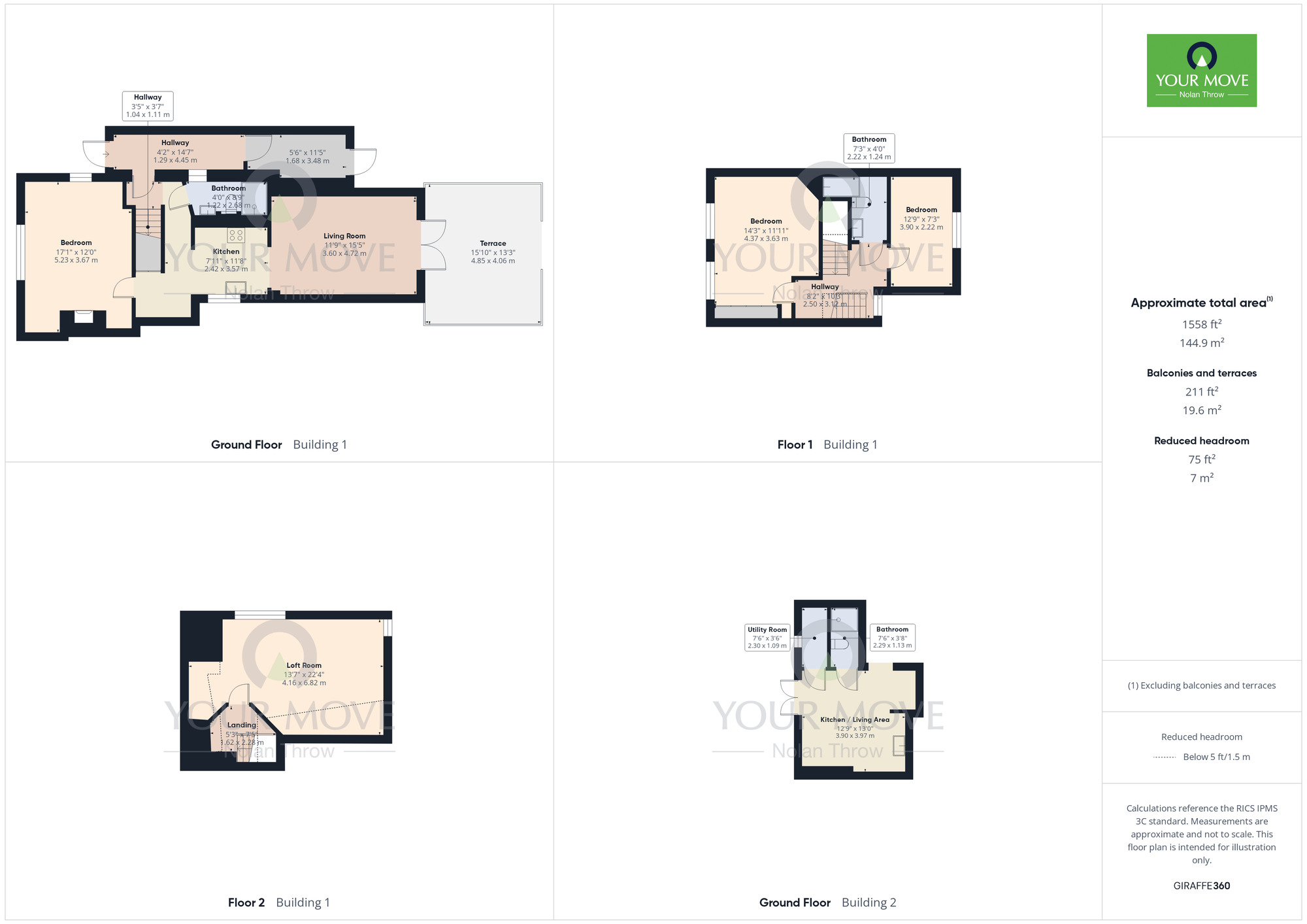 Floorplan of 3 bedroom End Terrace House for sale, Langdale Road, Kingsthorpe, Northamptonshire, NN2