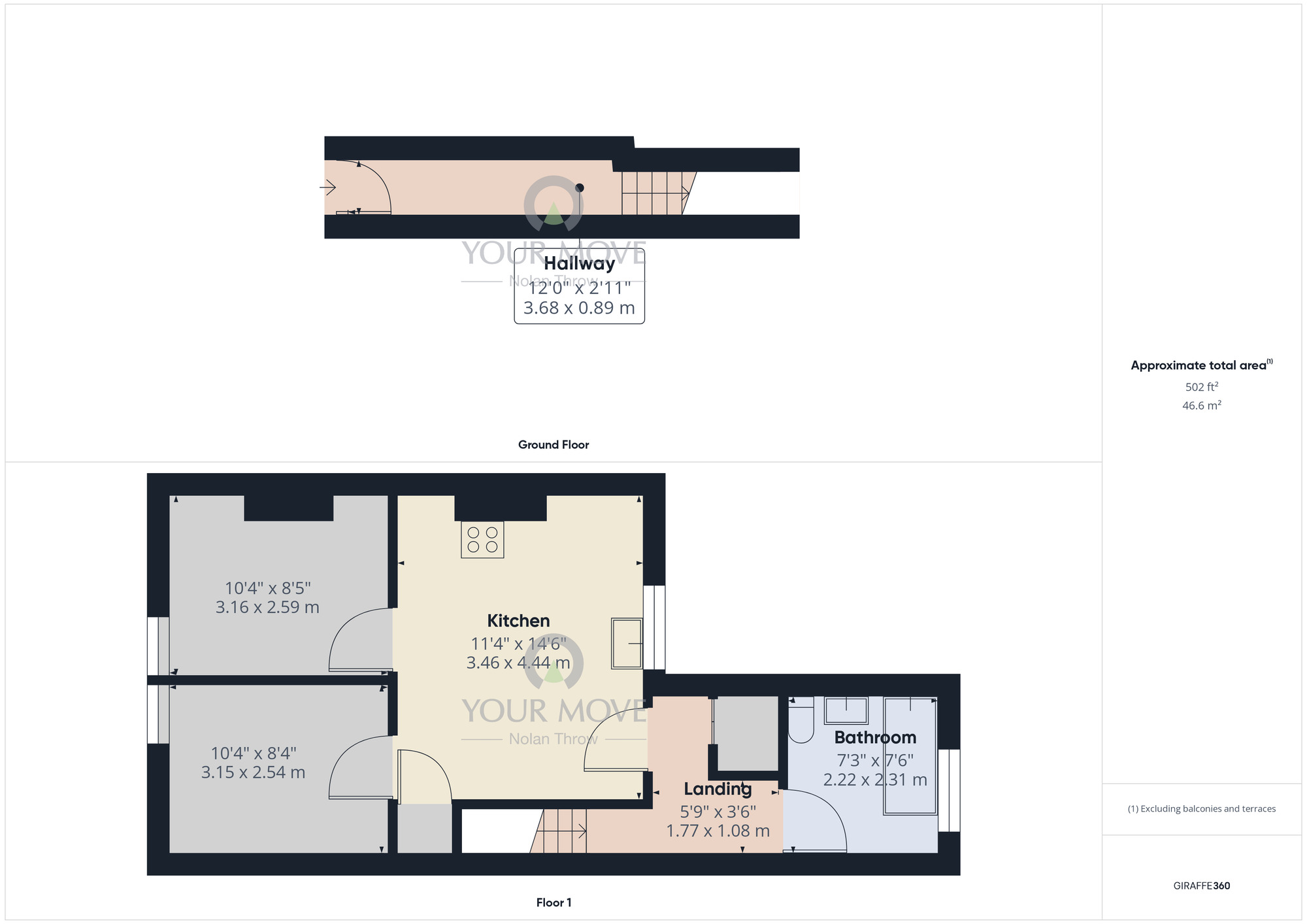 Floorplan of 2 bedroom  Flat to rent, Norton Road, Northampton, Northamptonshire, NN2