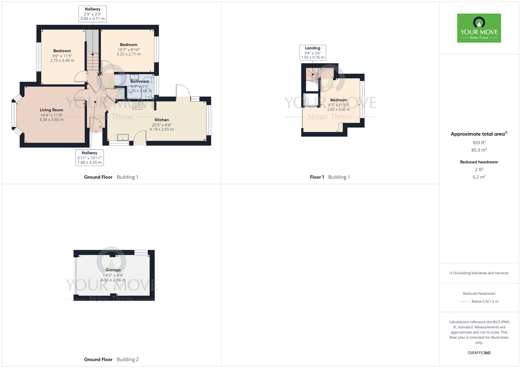 Floorplan of 3 bedroom Semi Detached Bungalow for sale, North Western Avenue, Northampton, Northamptonshire, NN2