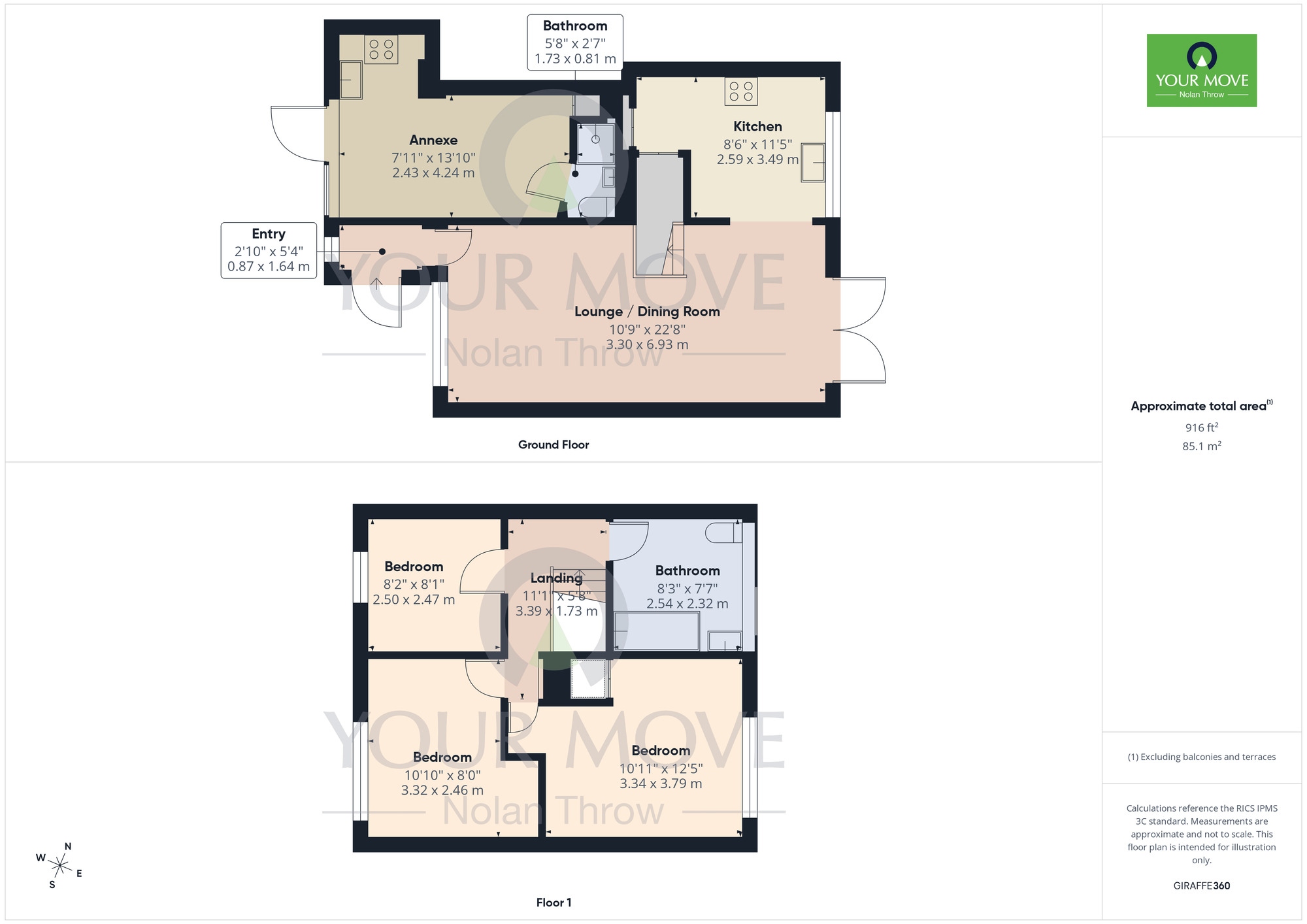 Floorplan of 3 bedroom Detached House for sale, Cottage Close, Kingsthorpe, Northamptonshire, NN2