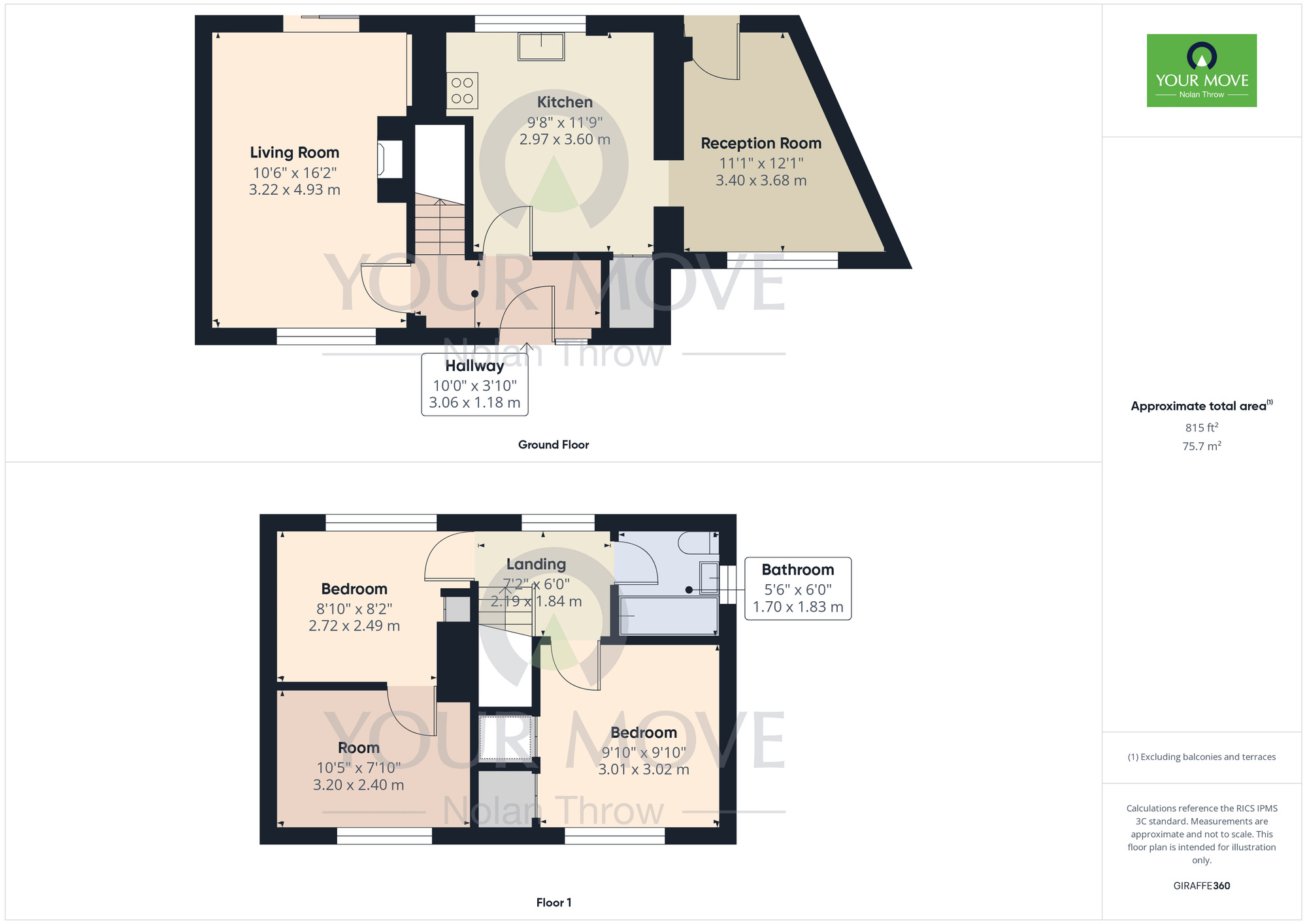 Floorplan of 2 bedroom Semi Detached House for sale, Aynho Walk, Northampton, NN2