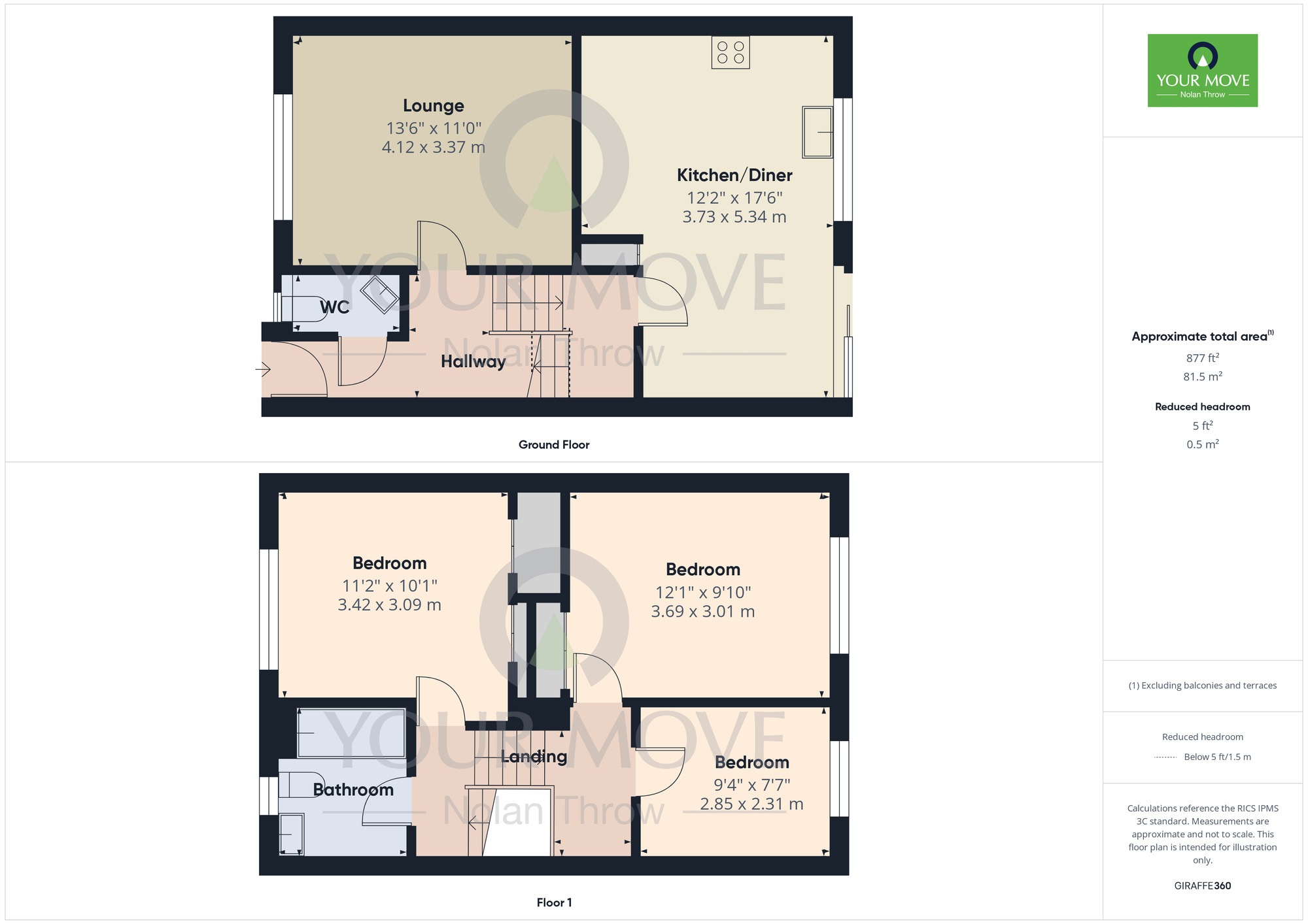 Floorplan of 3 bedroom End Terrace House for sale, Pilton Close, Rectory Farm, Northampton, NN3