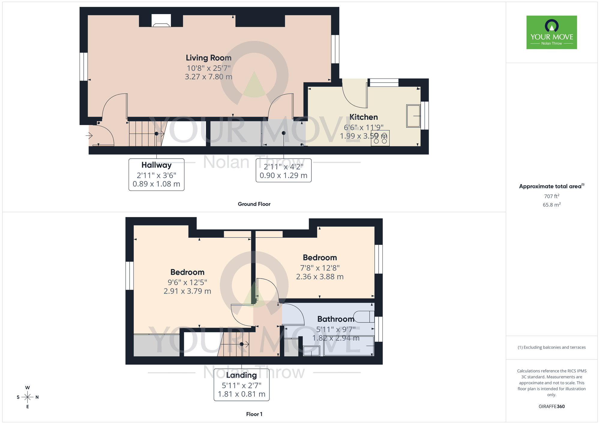 Floorplan of 2 bedroom Mid Terrace House for sale, Bective Road, Kingsthorpe, Northamptonshire, NN2