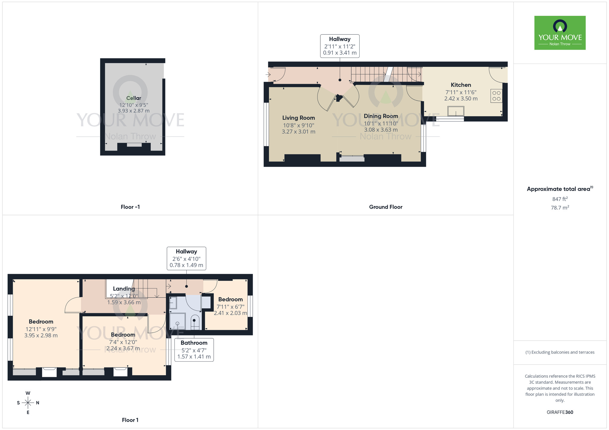 Floorplan of 3 bedroom Mid Terrace House to rent, Norton Road, Kingsthorpe, Northampton, NN2