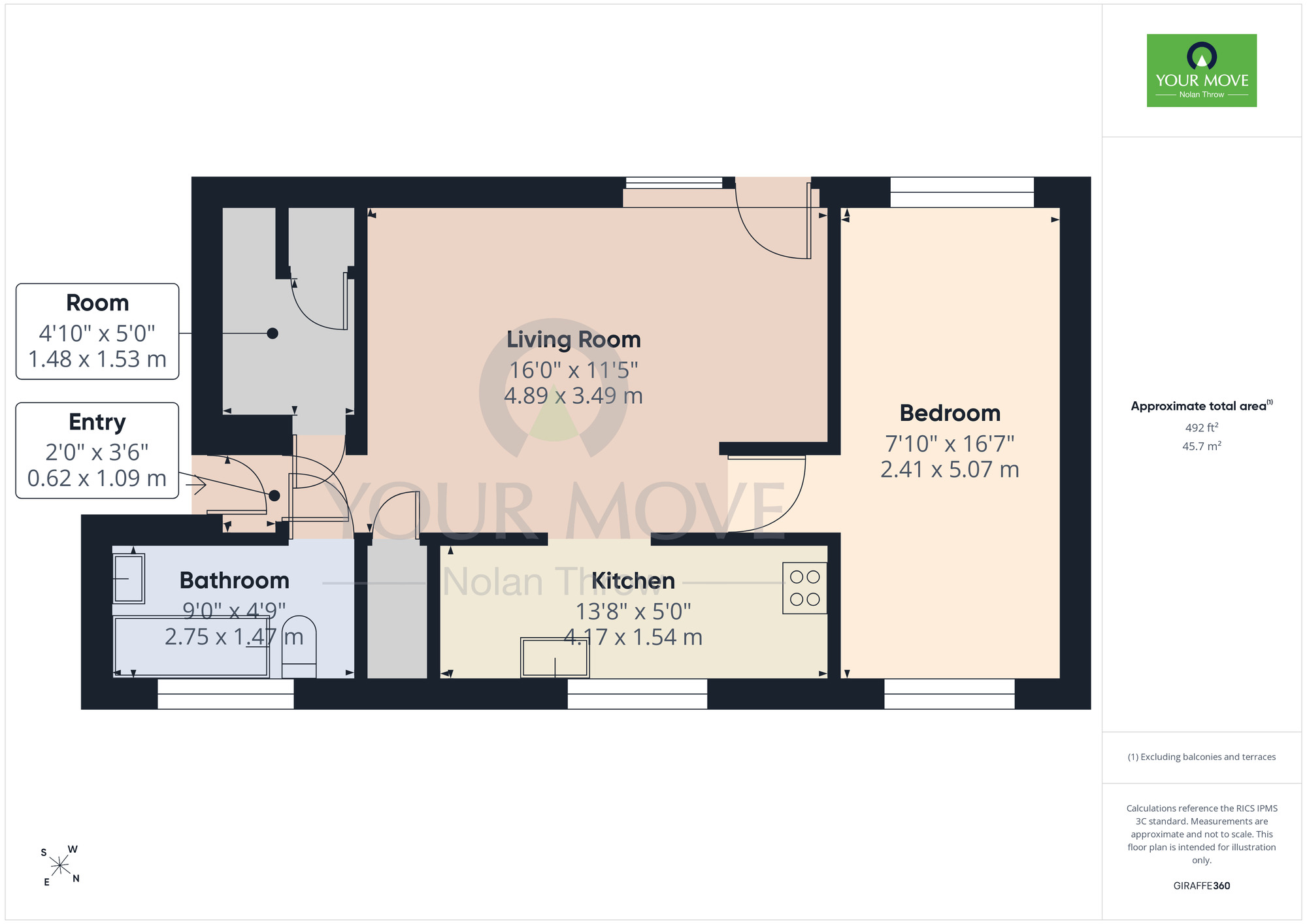 Floorplan of 1 bedroom Flat for sale, Portland Place, Northampton, Northamptonshire, NN1