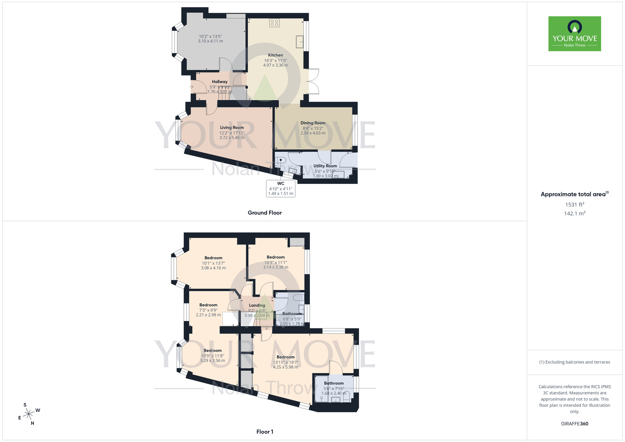 Floorplan of 4 bedroom Semi Detached House for sale, North Western Avenue, Kingsthorpe, Northampton, NN2