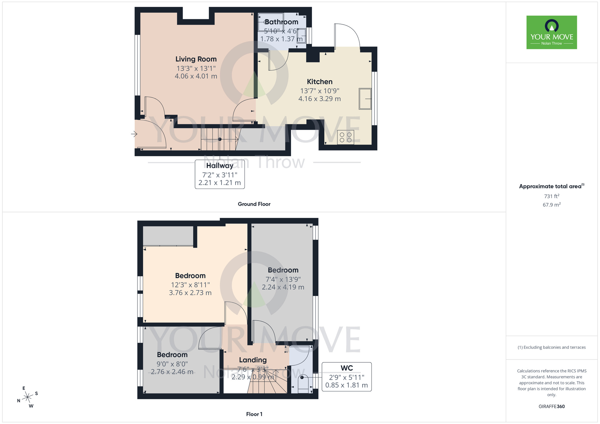 Floorplan of 3 bedroom Mid Terrace House for sale, Barnwell Road, Northampton, Northamptonshire, NN2