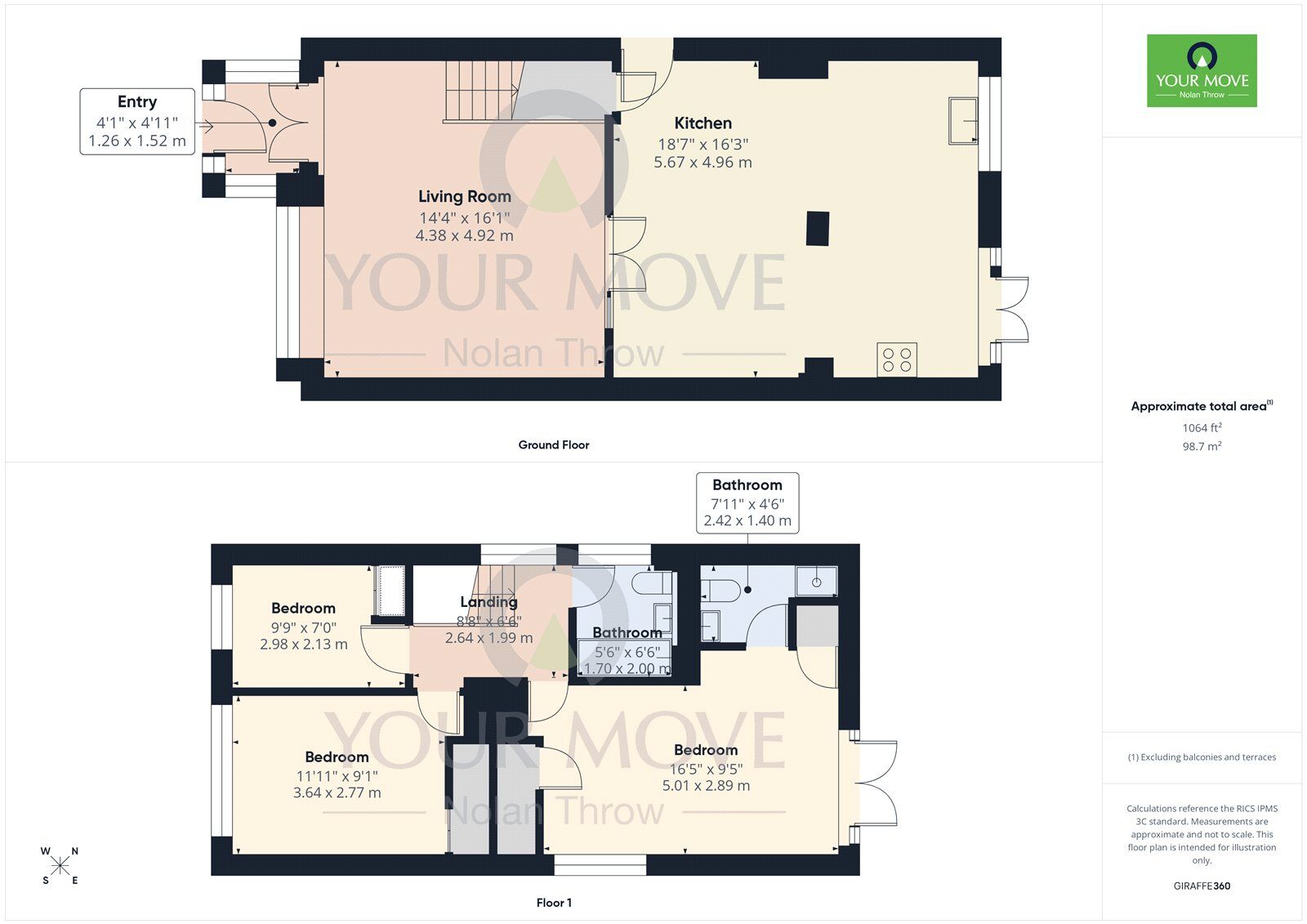 Floorplan of 3 bedroom Detached House for sale, Sherwood Avenue, Kingsthorpe, Northampton, Northamptonshire, NN2