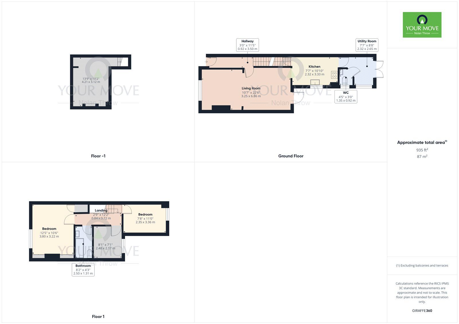 Floorplan of 3 bedroom Mid Terrace House to rent, Stanhope Road, Northampton, Northamptonshire, NN2