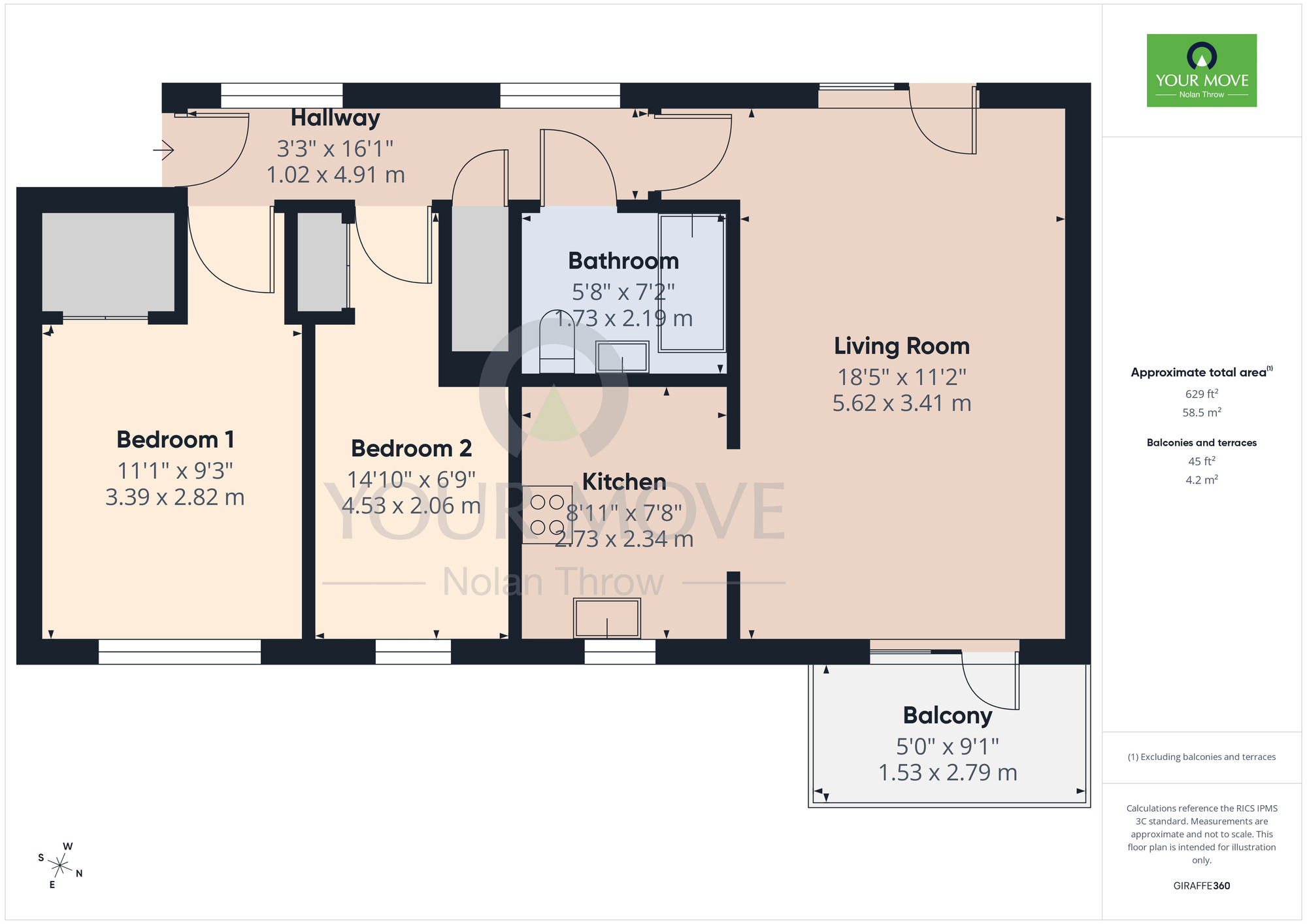 Floorplan of 2 bedroom Flat to rent, First Lane, St James, Northamptonshire, NN5